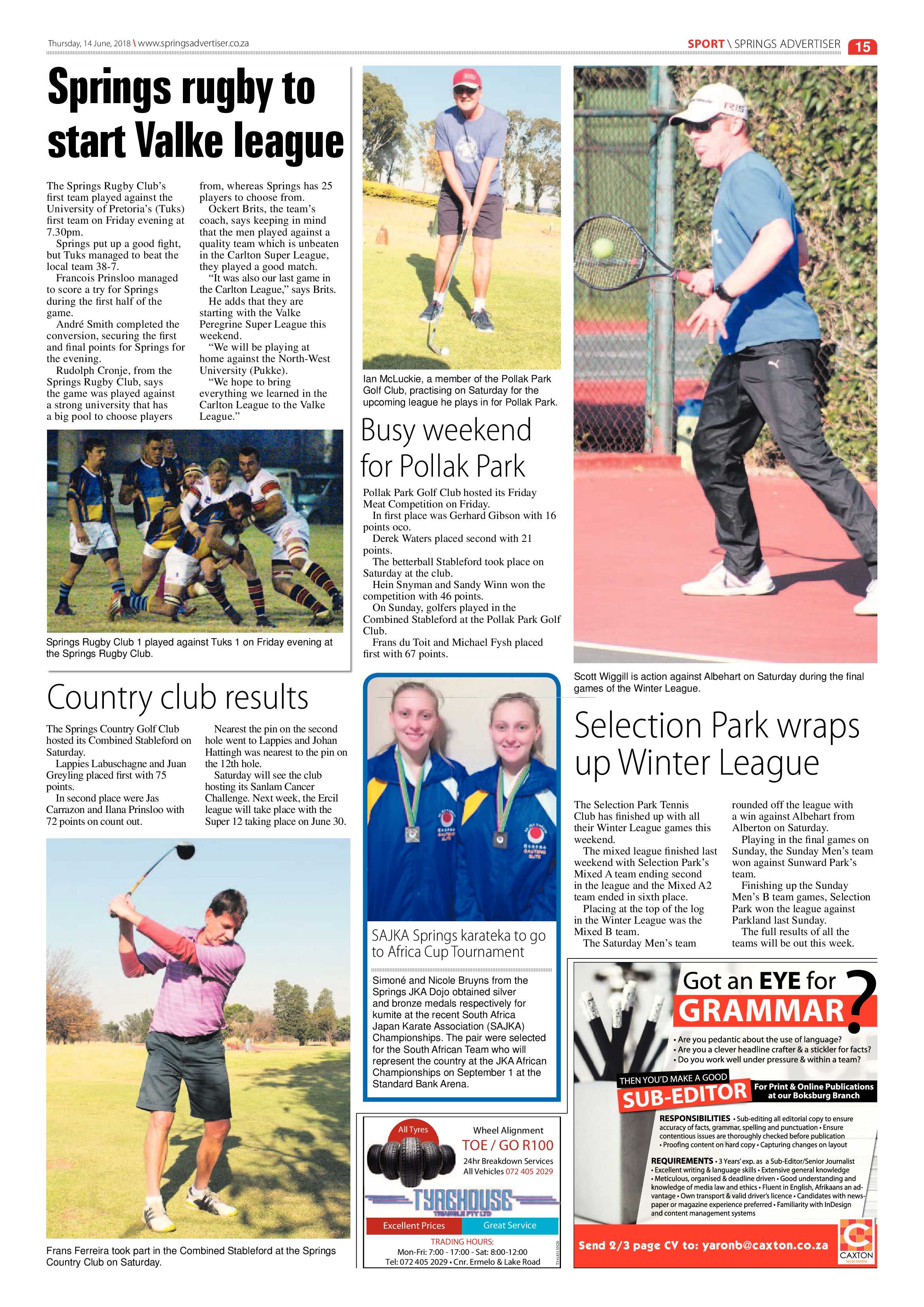 Springs Advertiser 14 June 2014 page 15
