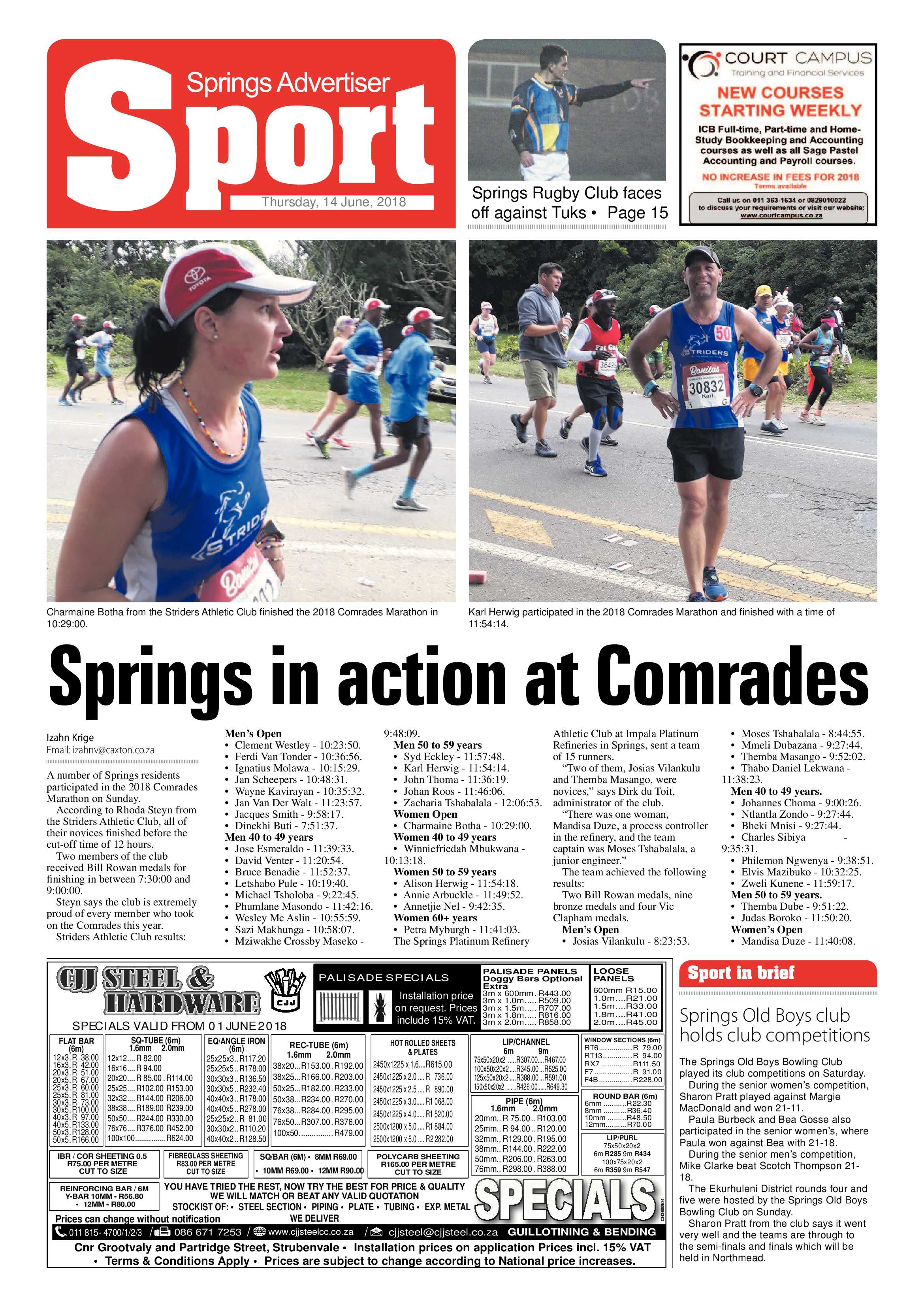 Springs Advertiser 14 June 2014 page 16