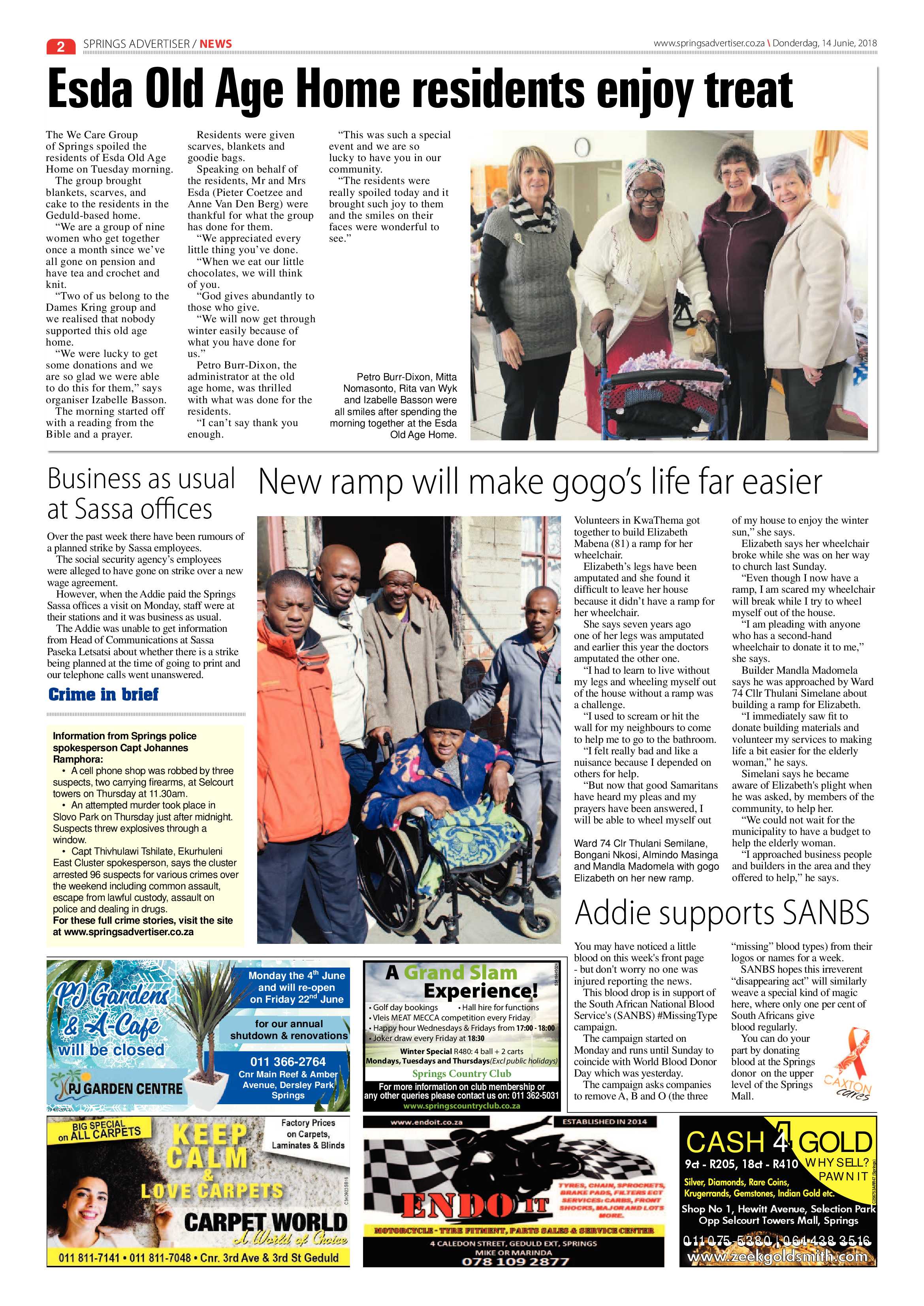 Springs Advertiser 14 June 2014 page 2
