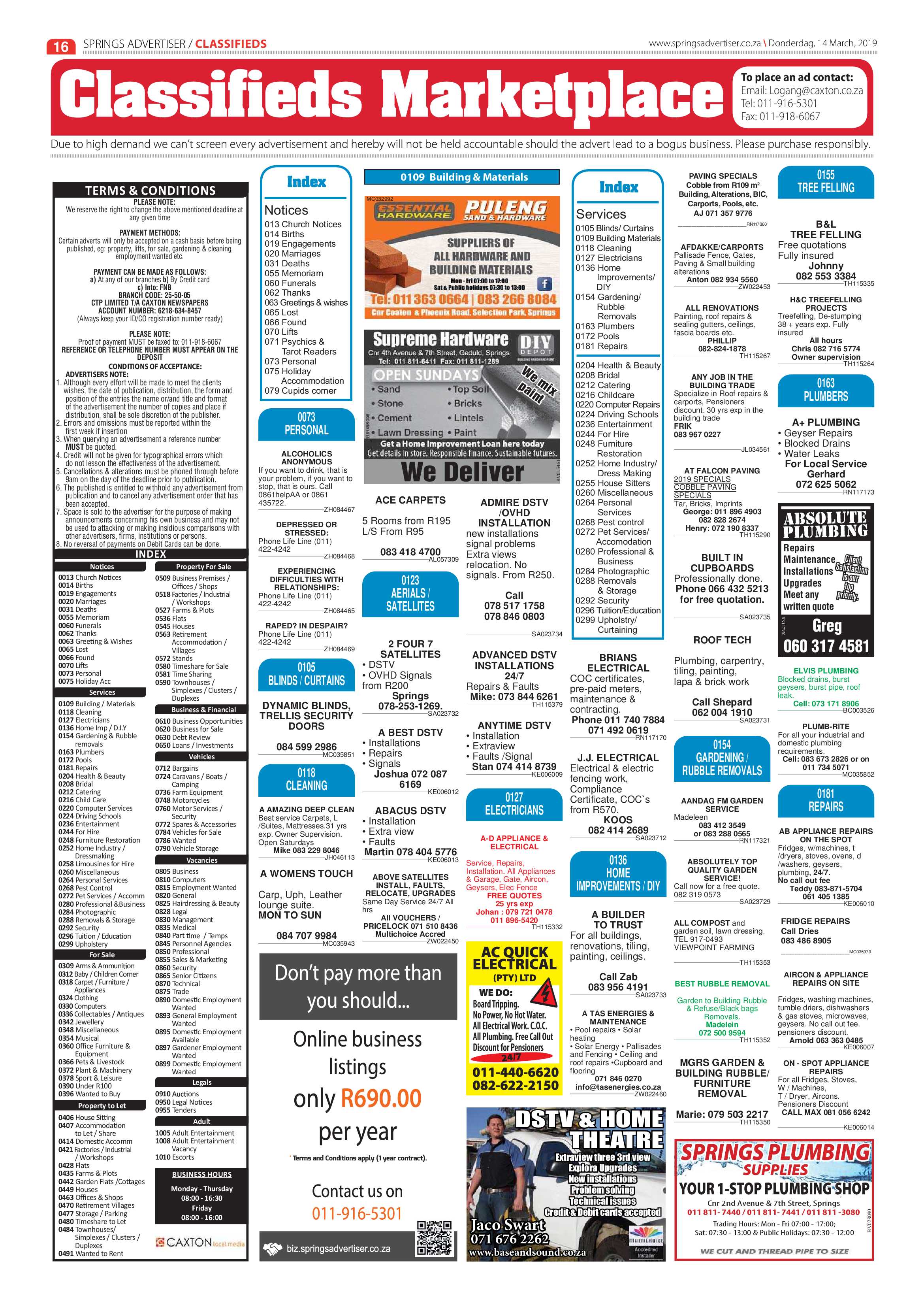Springs Advertiser 14 March 2019 page 16