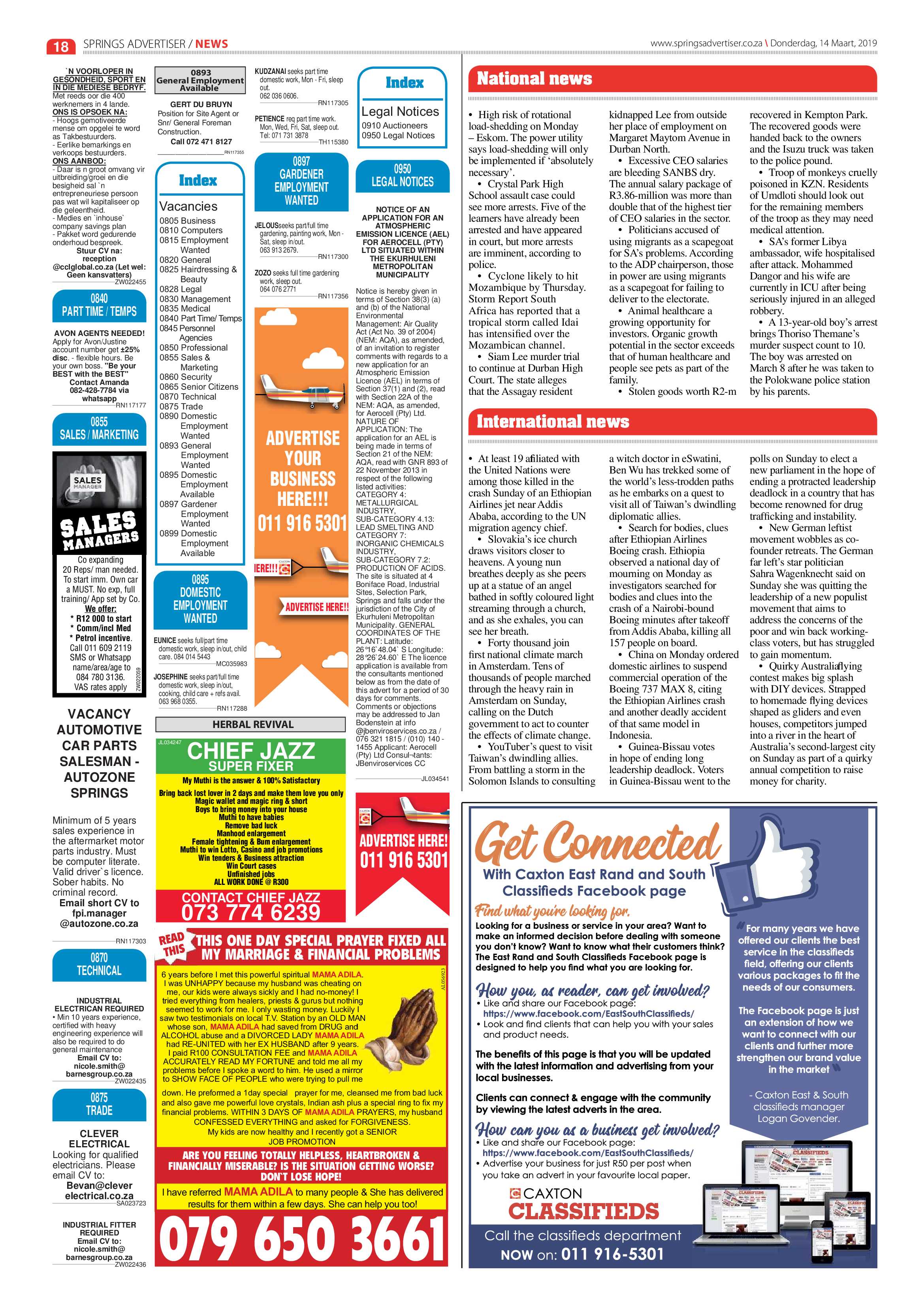 Springs Advertiser 14 March 2019 page 18