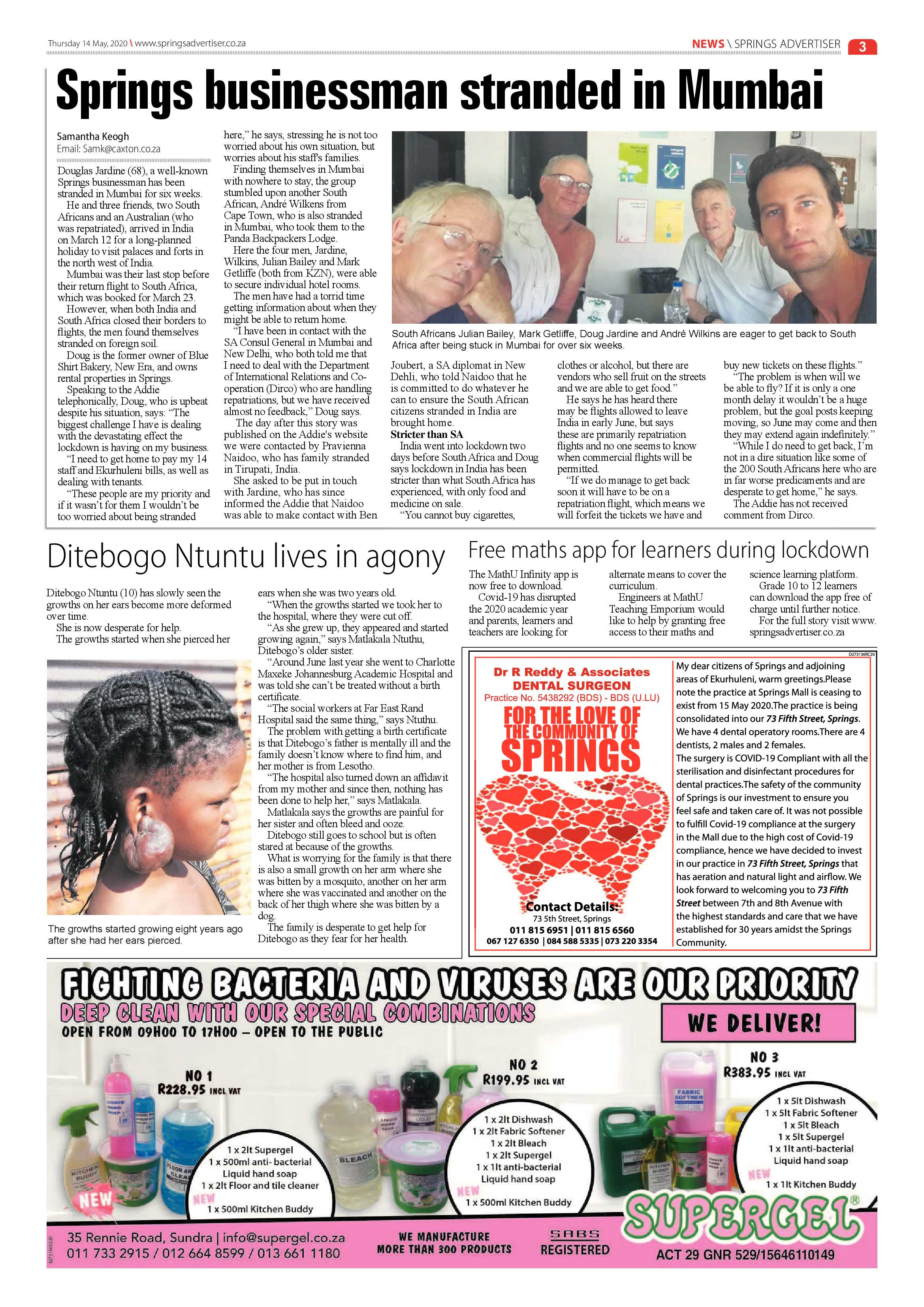 Springs Advertiser 14 May 2020 page 3