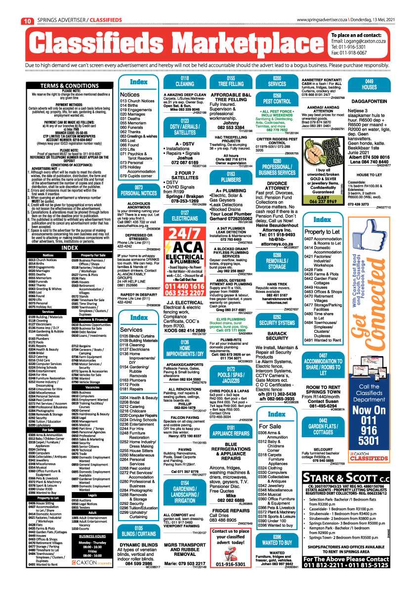 Springs Advertiser 14 May 2021 page 10
