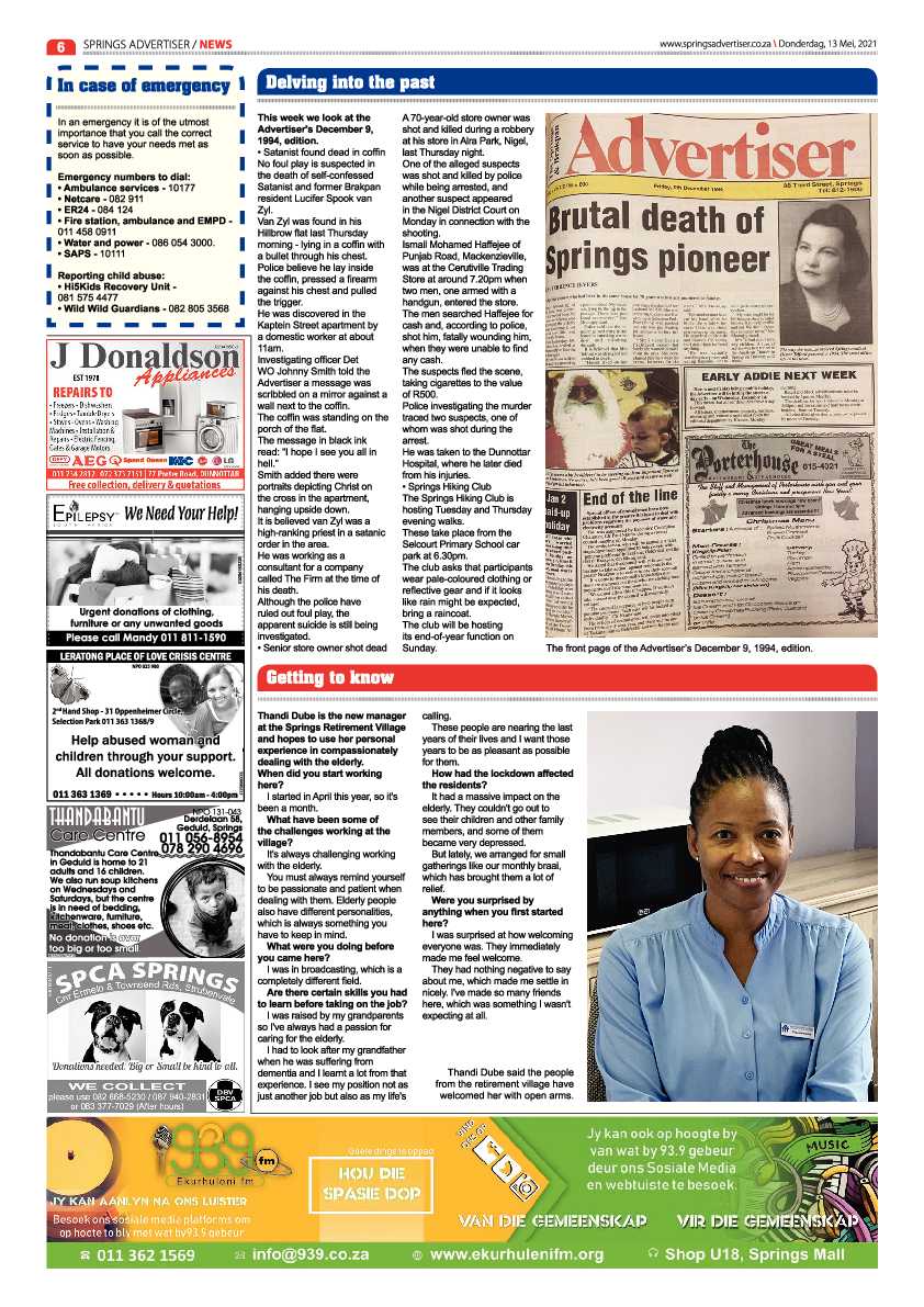 Springs Advertiser 14 May 2021 page 6