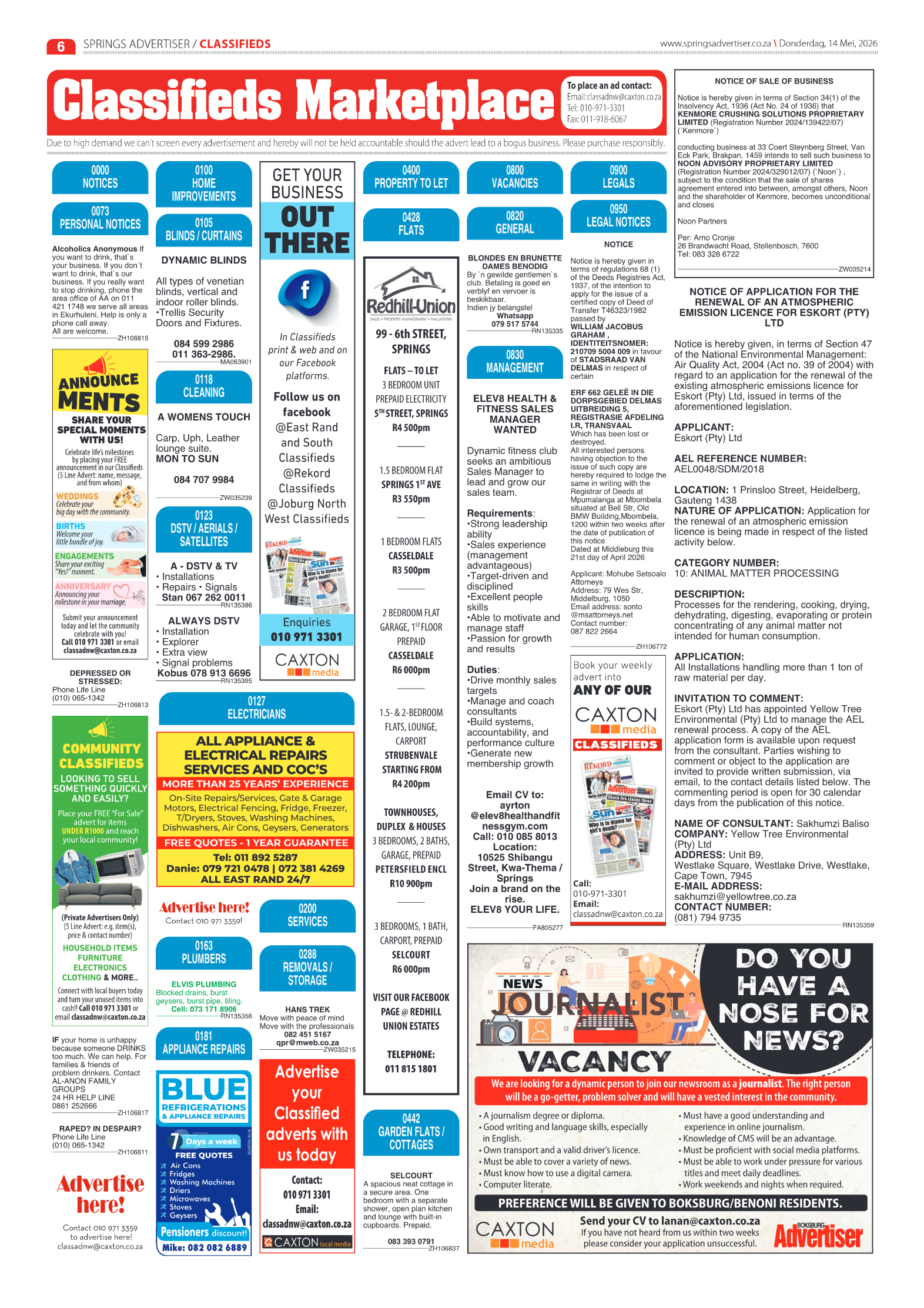 Springs Advertiser 14 May 2026 page 8
