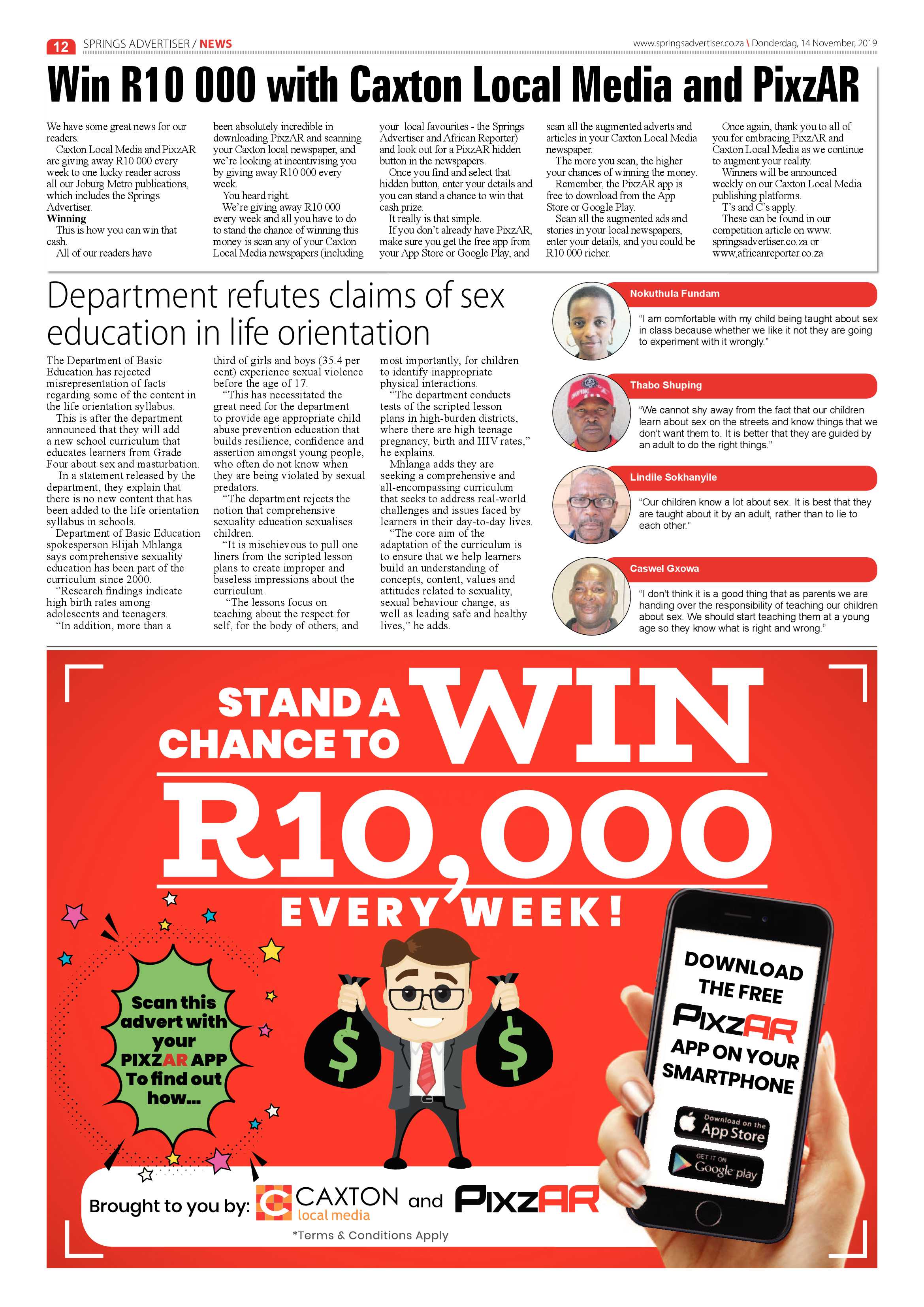 Springs Advertiser 14 November 2019 page 12
