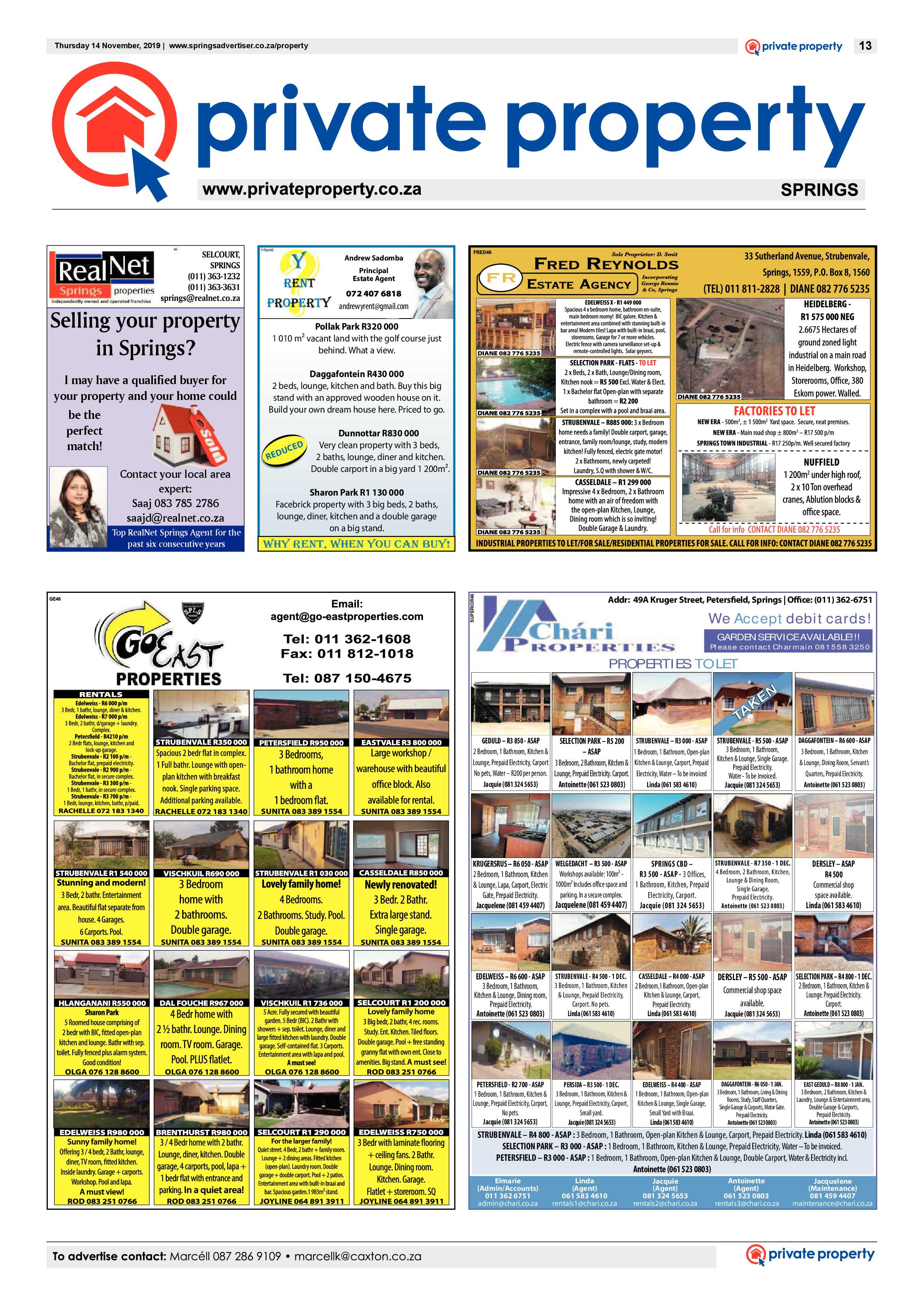 Springs Advertiser 14 November 2019 page 13