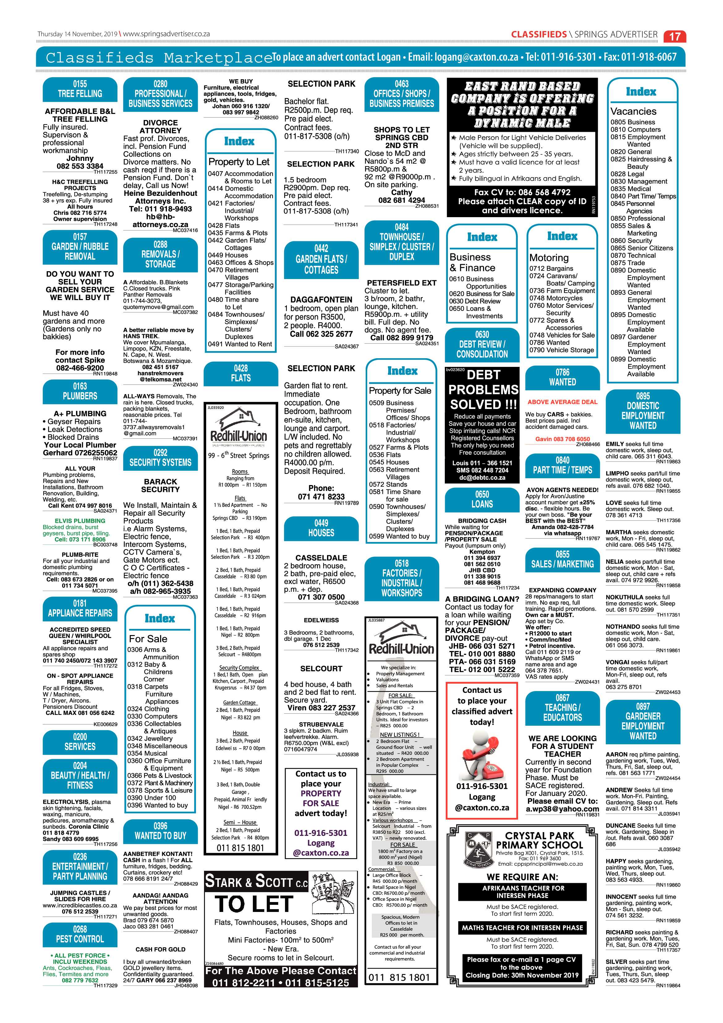 Springs Advertiser 14 November 2019 page 17