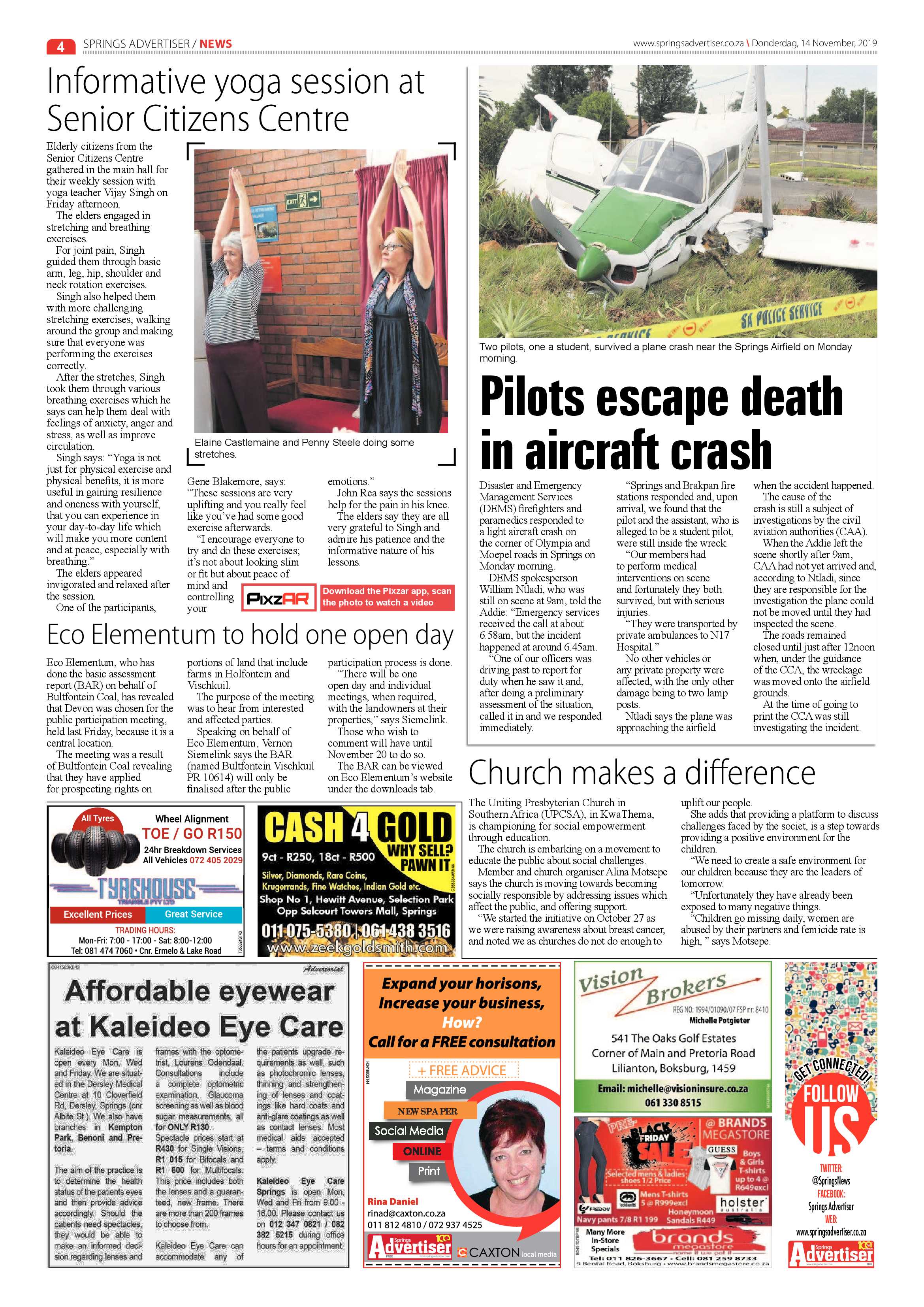 Springs Advertiser 14 November 2019 page 4