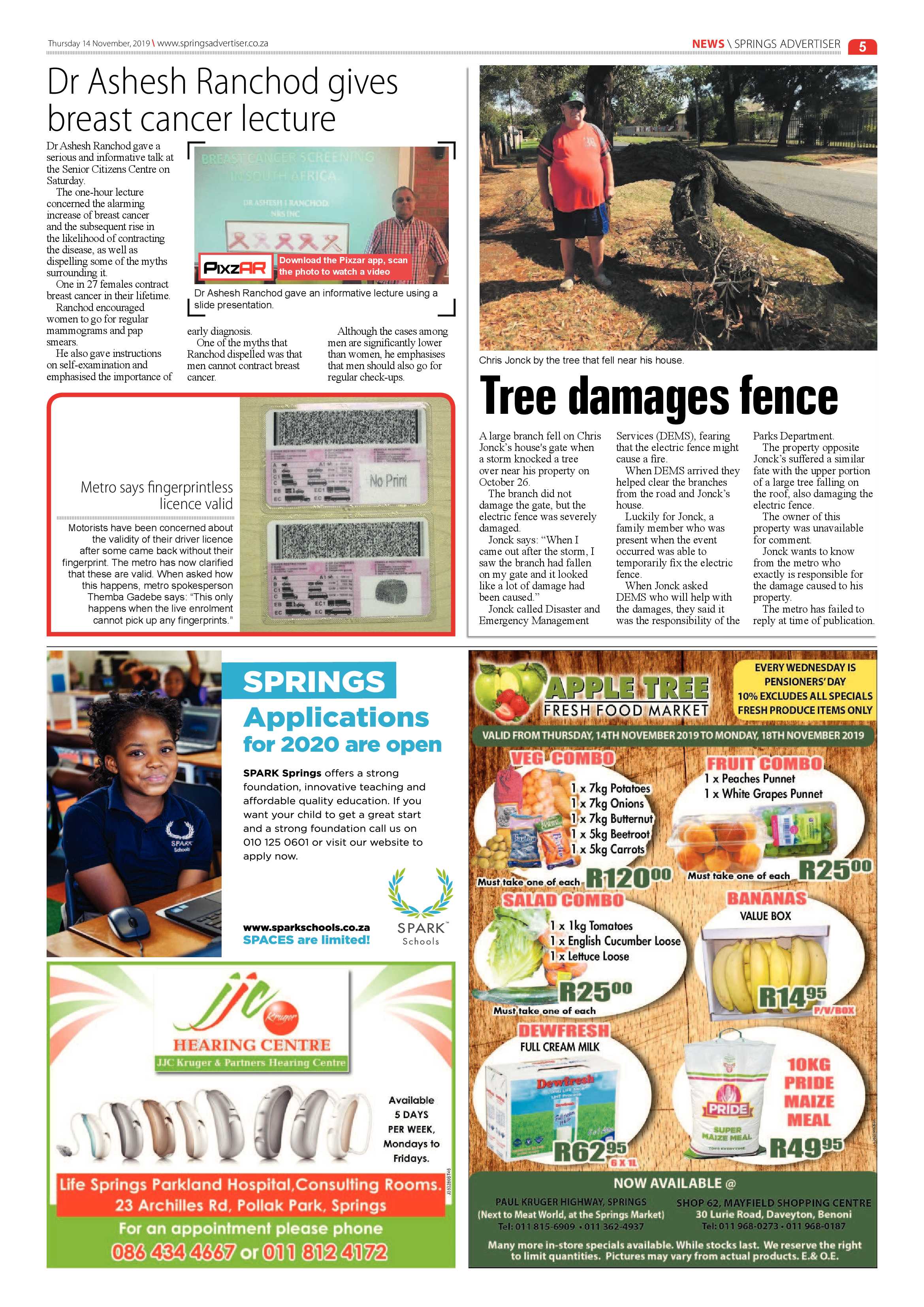 Springs Advertiser 14 November 2019 page 5