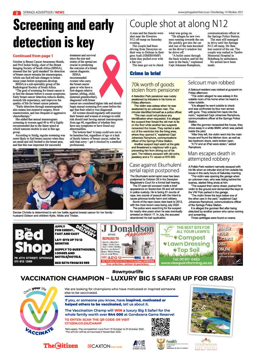 Springs Advertiser 14 October 2021 page 2