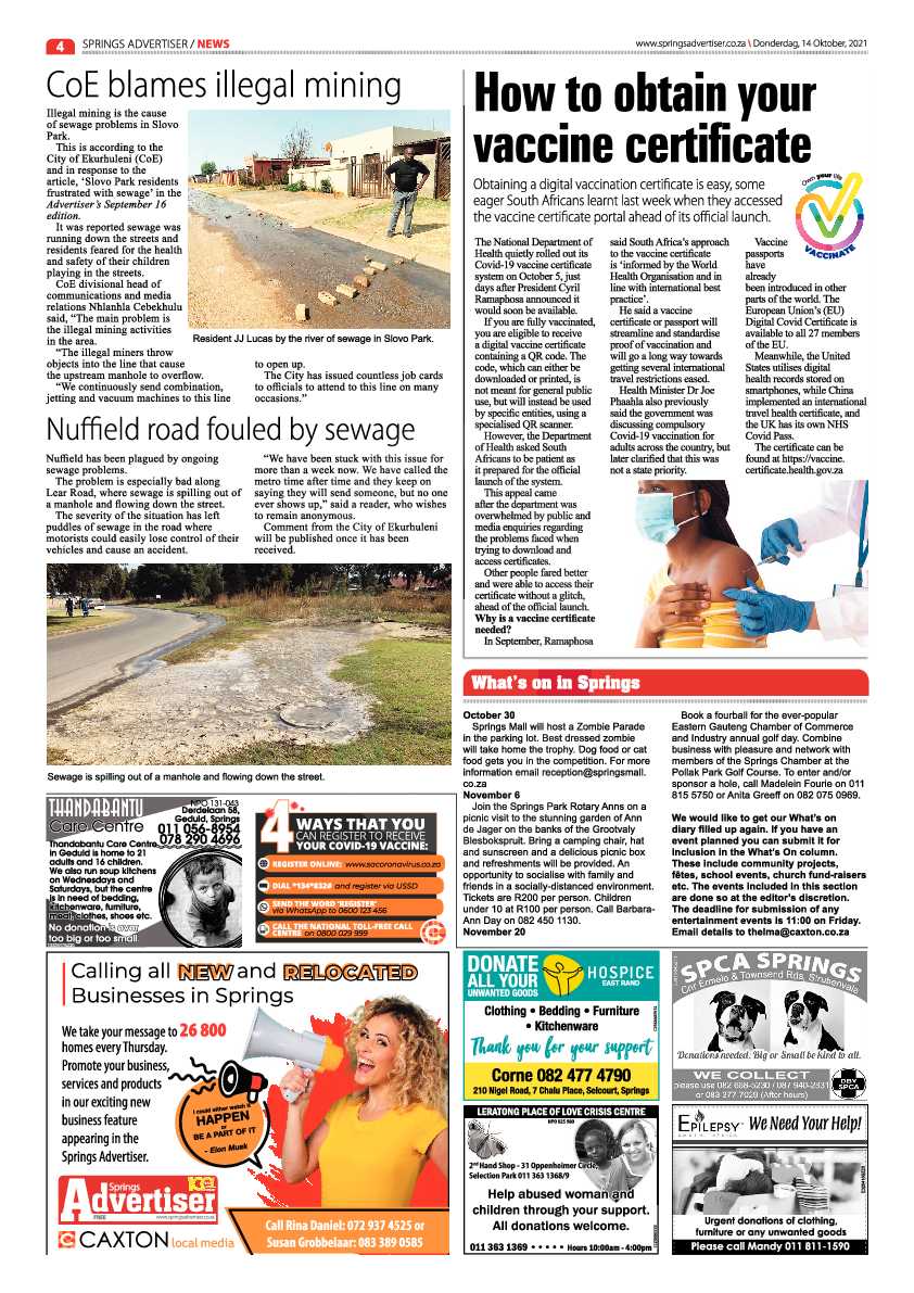 Springs Advertiser 14 October 2021 page 4