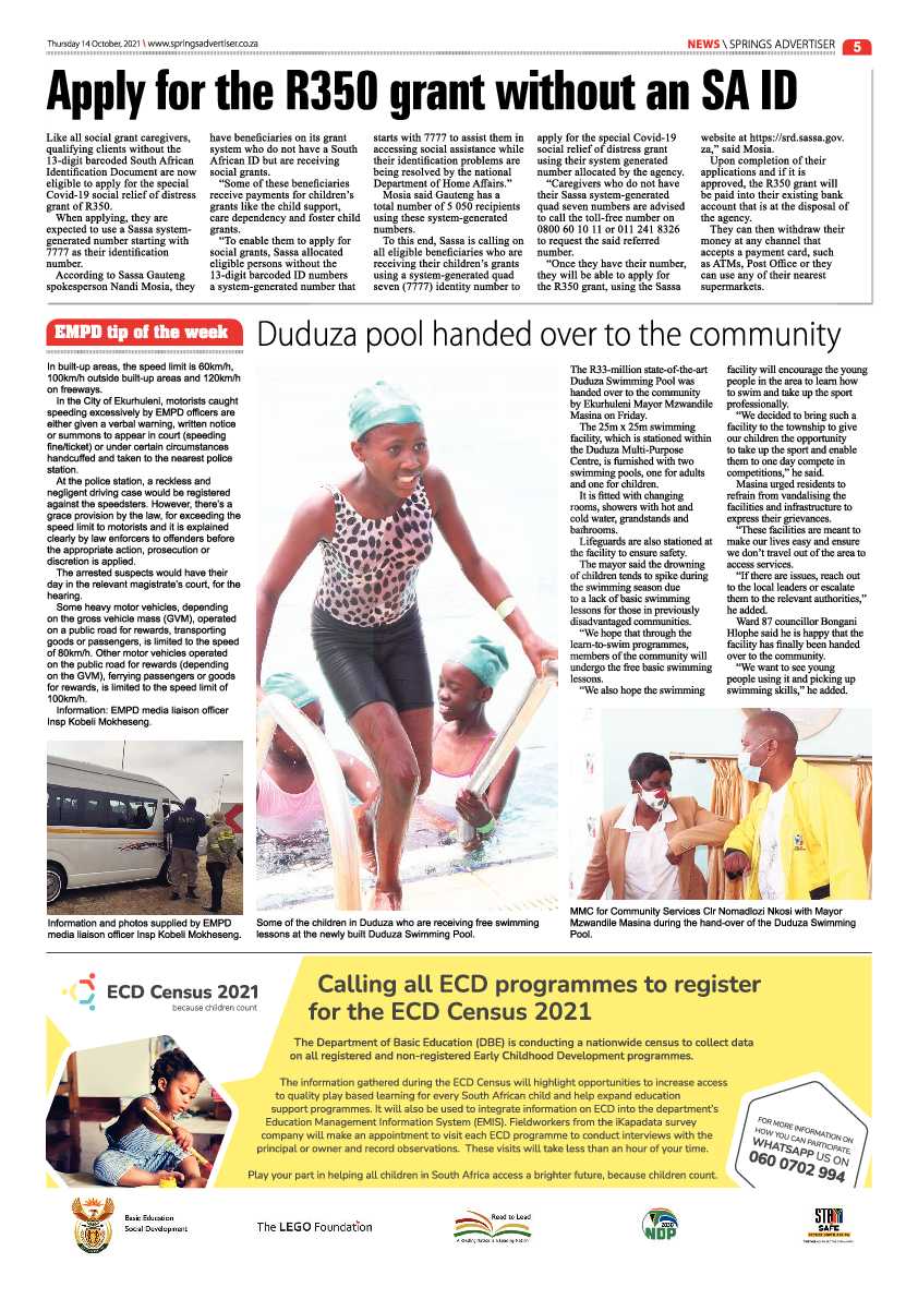 Springs Advertiser 14 October 2021 page 5