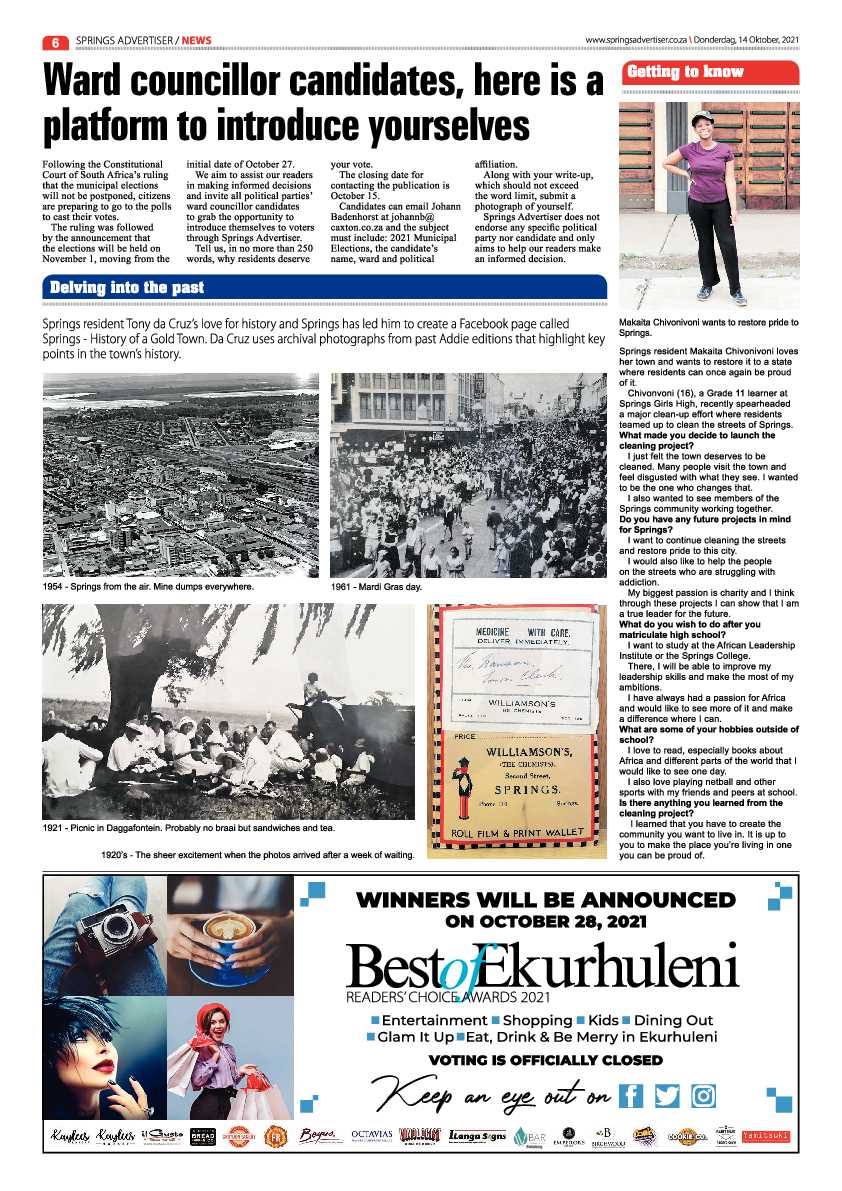 Springs Advertiser 14 October 2021 page 6