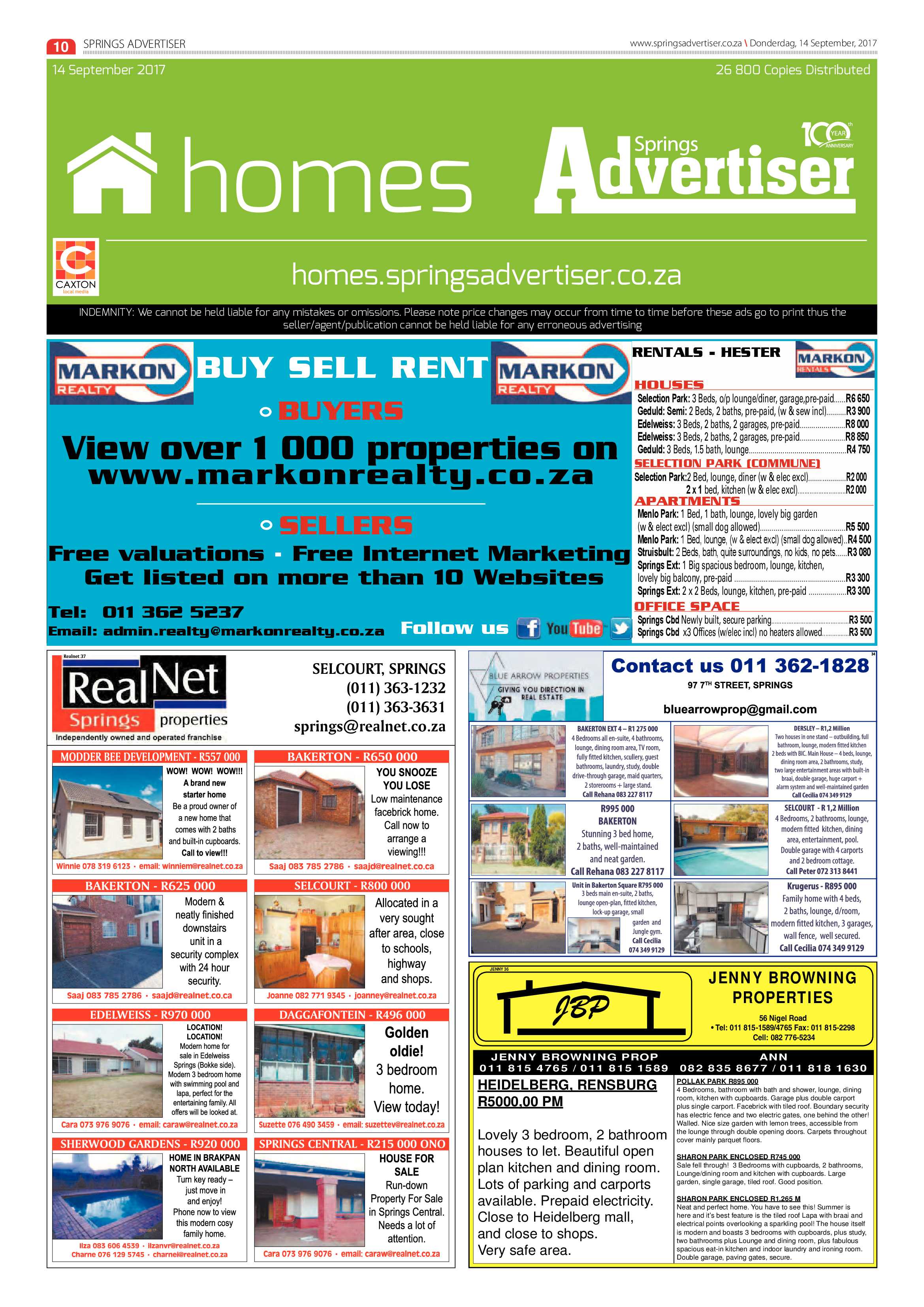 Springs Advertiser 14 September 2017 page 10