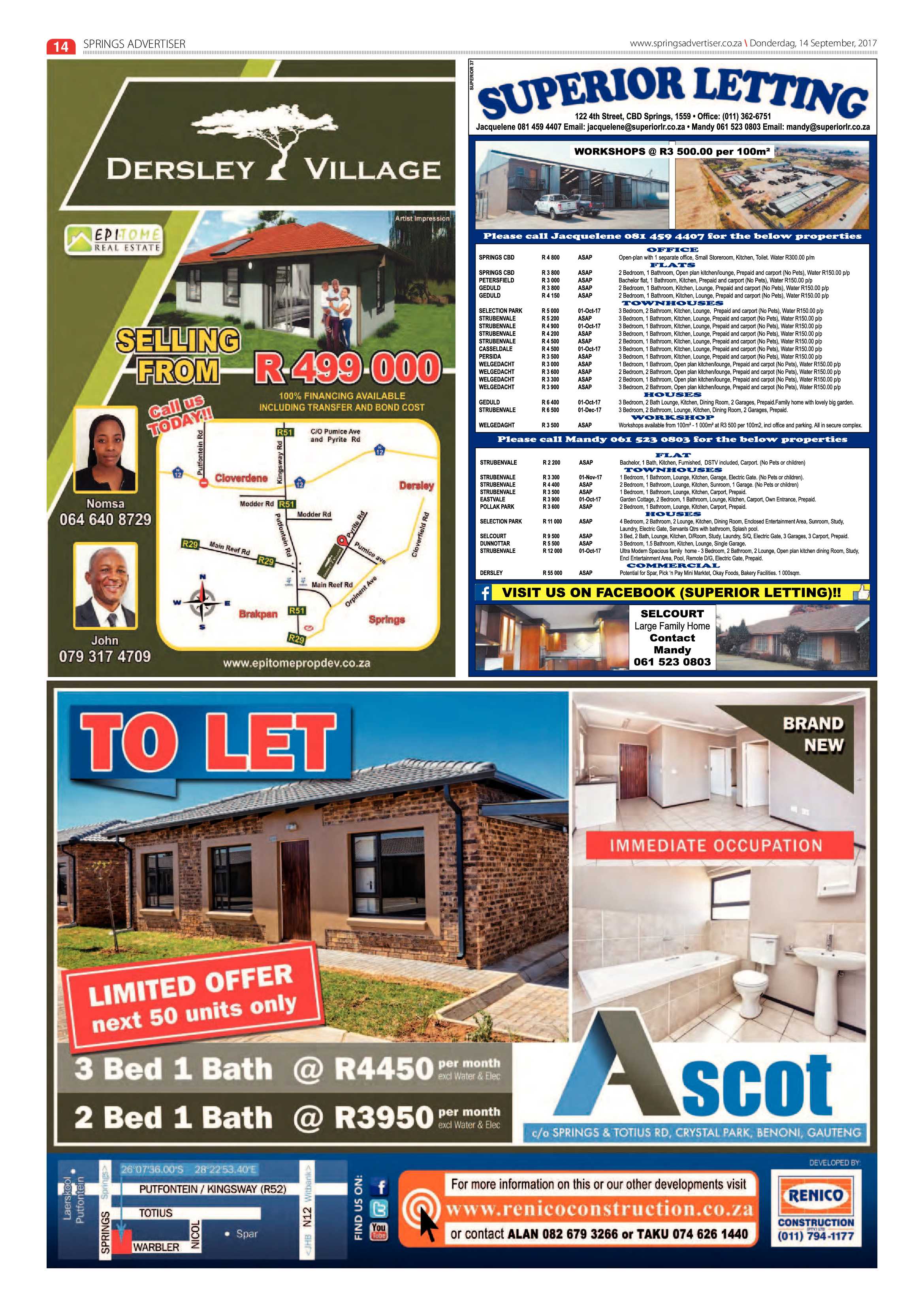 Springs Advertiser 14 September 2017 page 14
