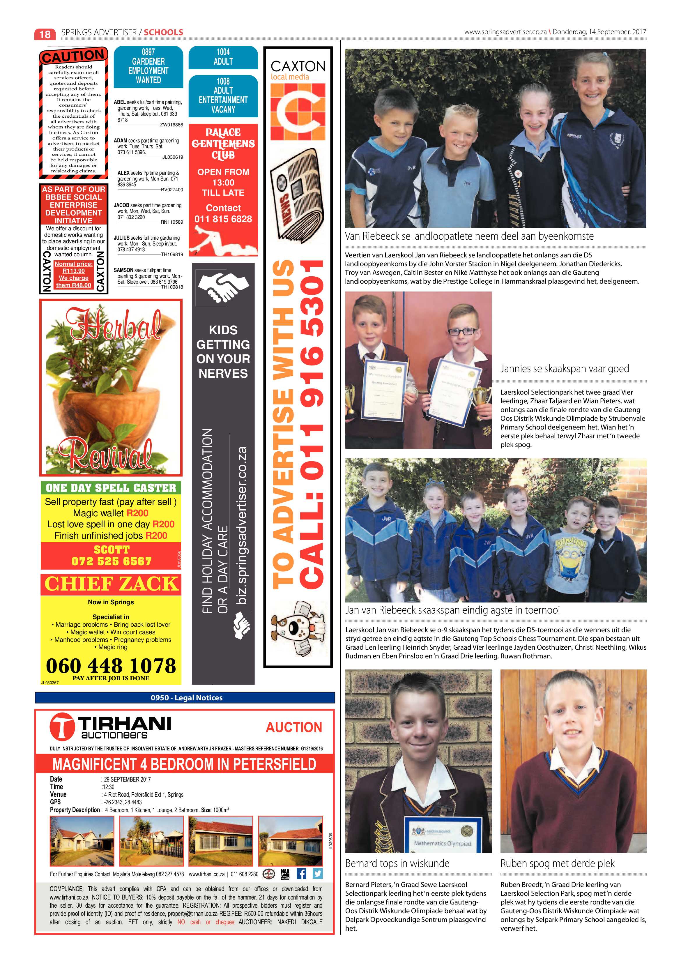 Springs Advertiser 14 September 2017 page 18