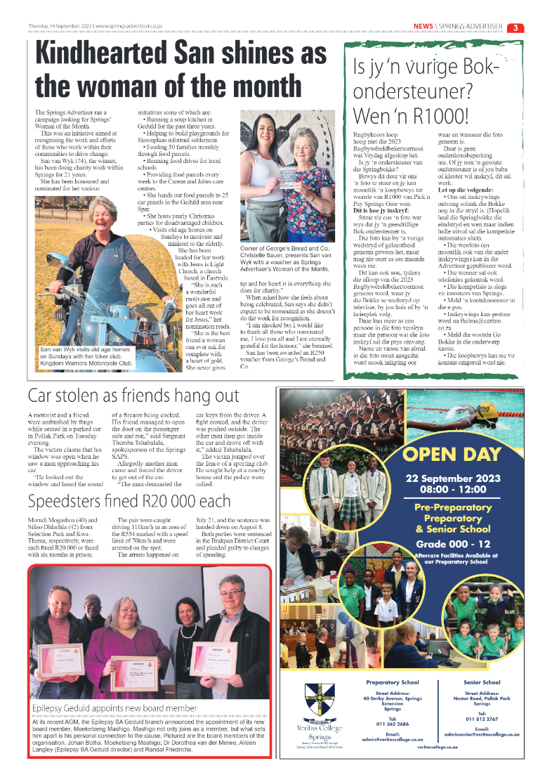 Springs Advertiser 14 September 2023 page 3