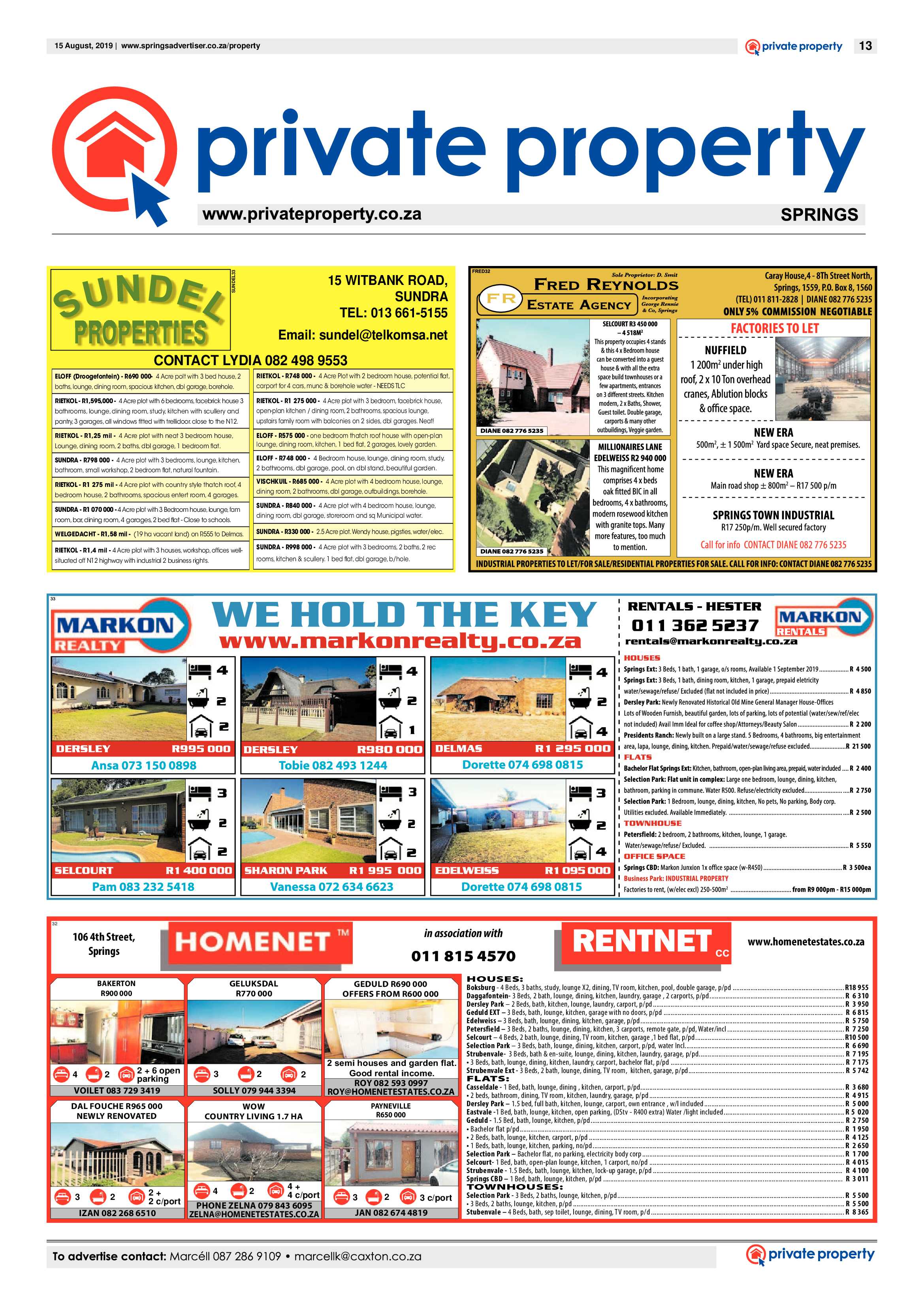 Springs Advertiser 15 August 2019 page 13