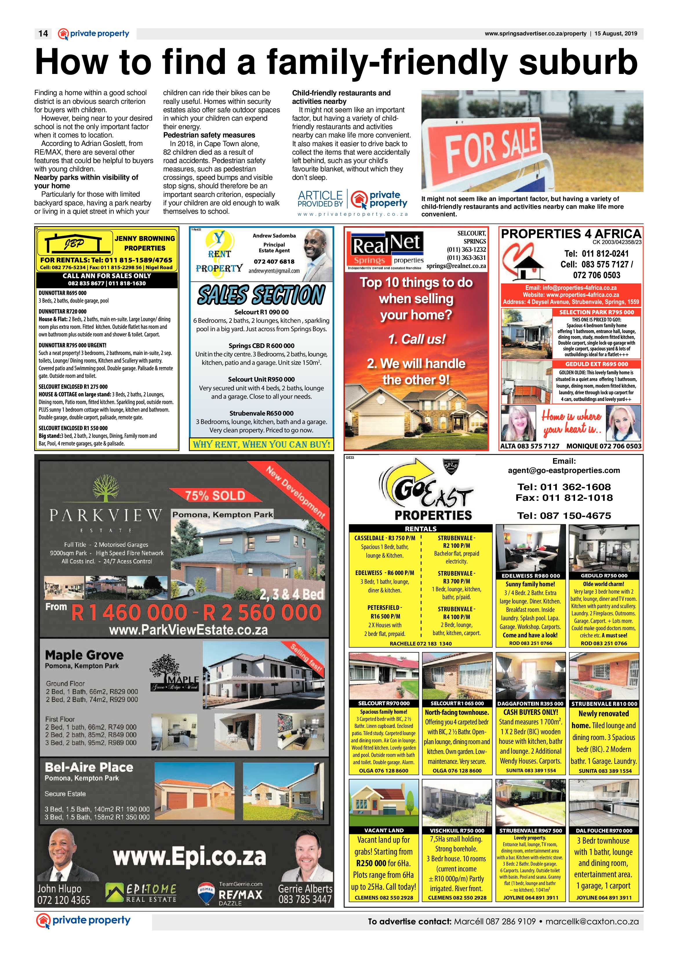 Springs Advertiser 15 August 2019 page 14