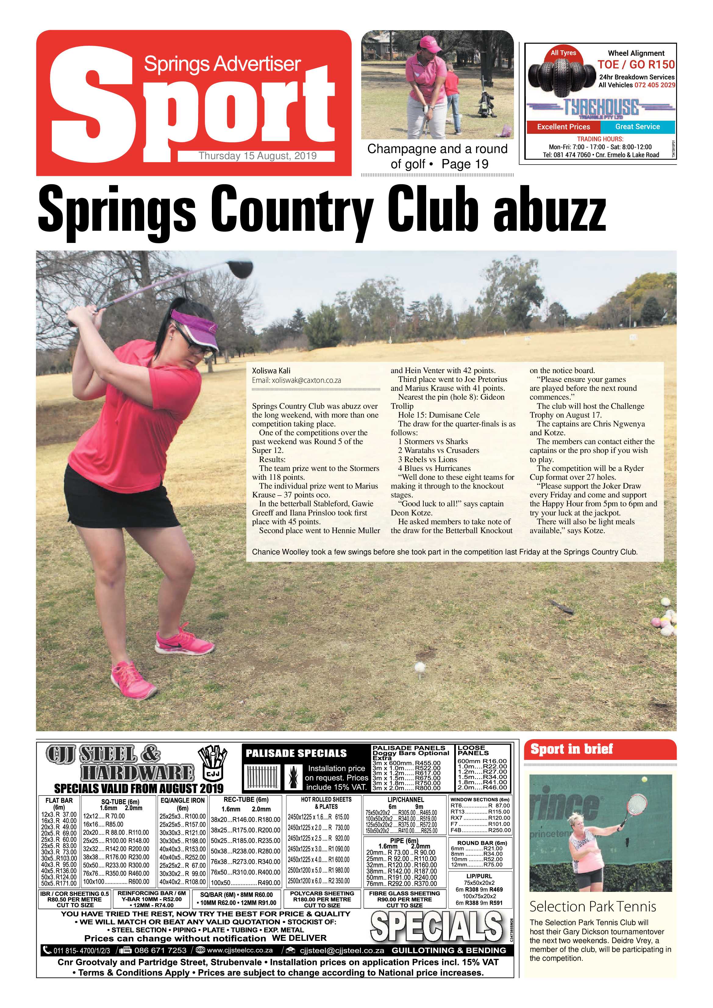 Springs Advertiser 15 August 2019 page 20
