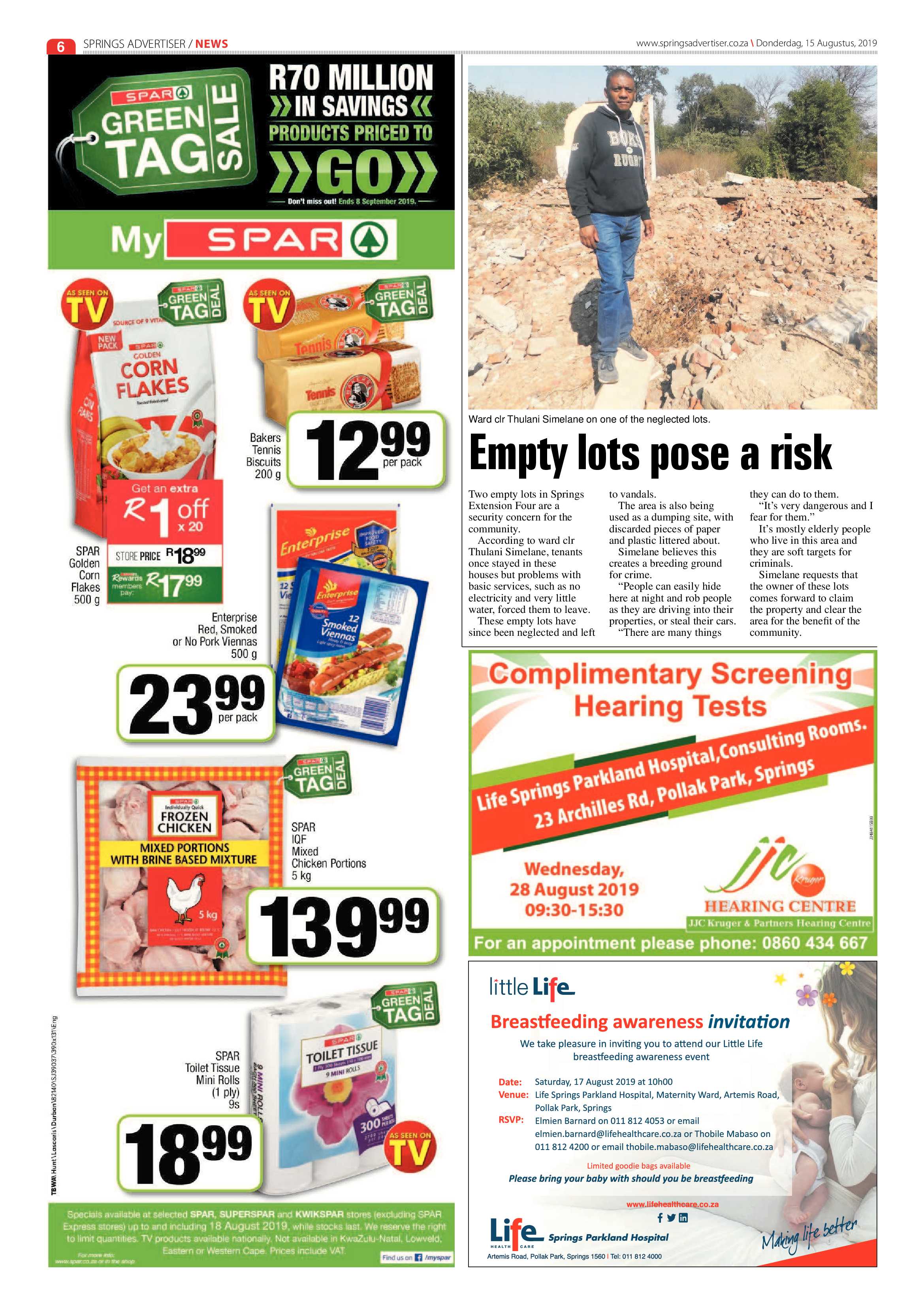 Springs Advertiser 15 August 2019 page 6