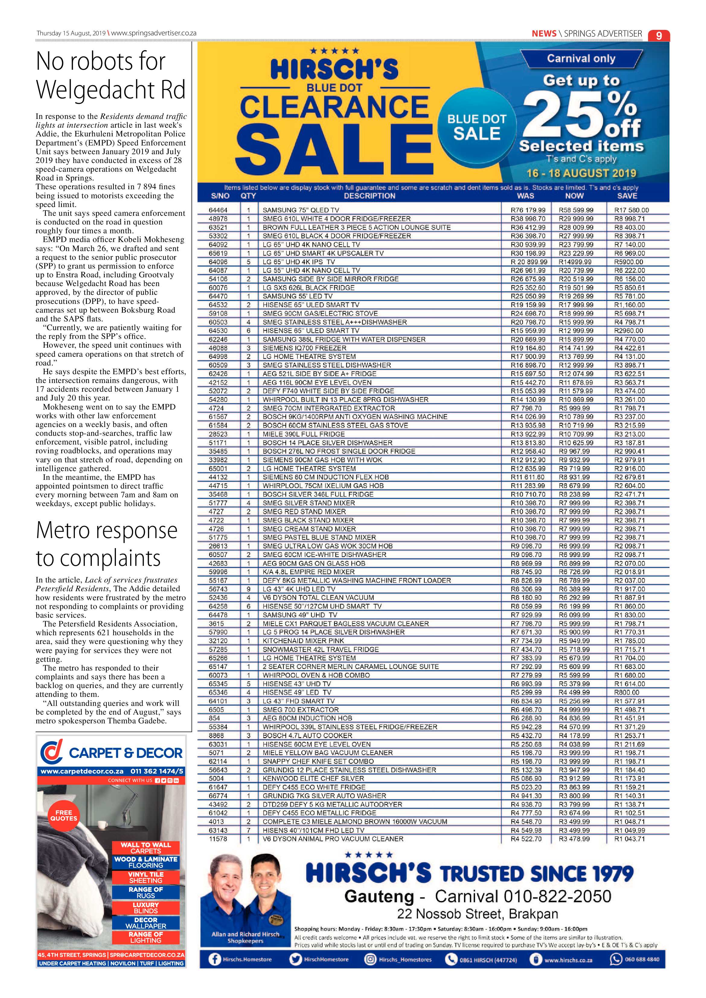 Springs Advertiser 15 August 2019 page 9