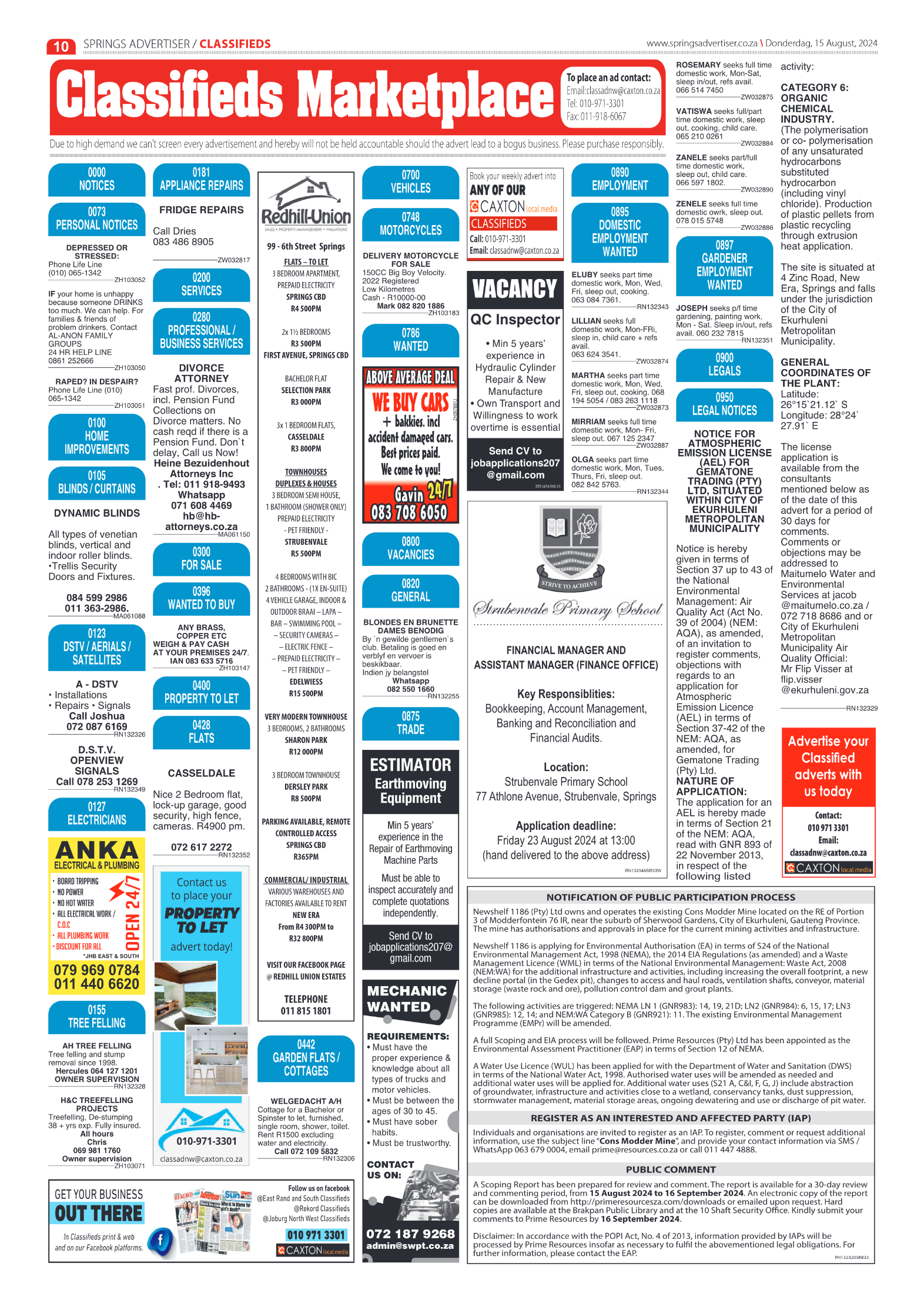 Springs Advertiser 15 August 2024 page 10