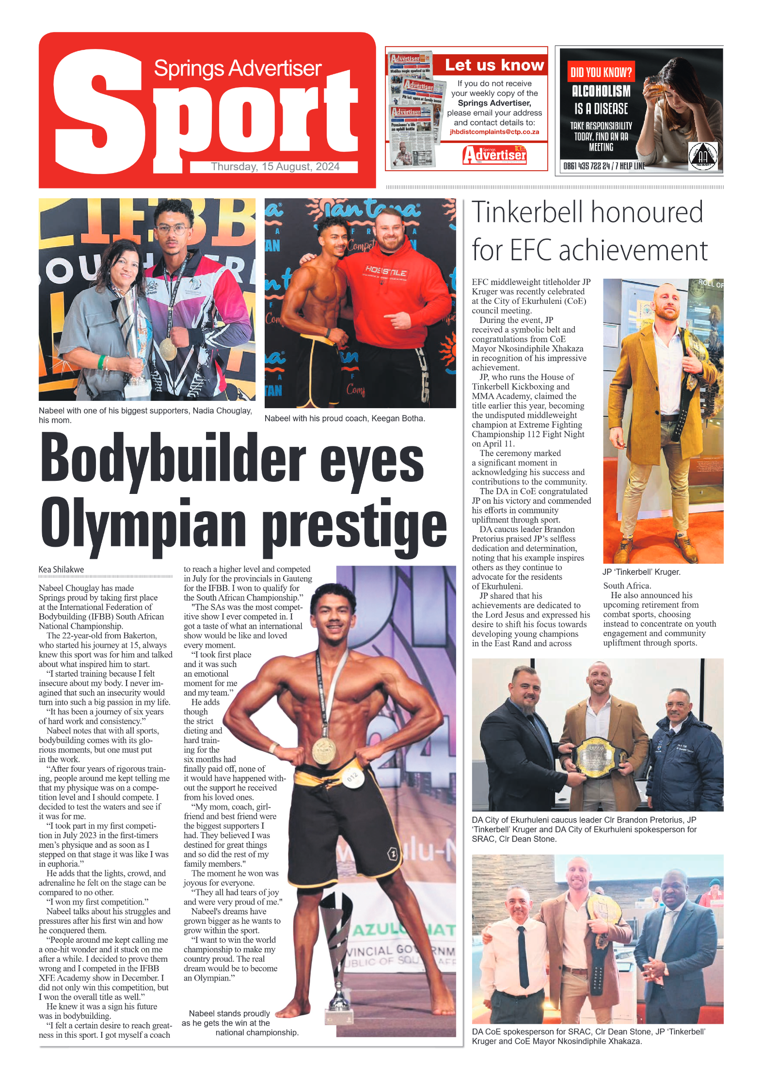 Springs Advertiser 15 August 2024 page 12