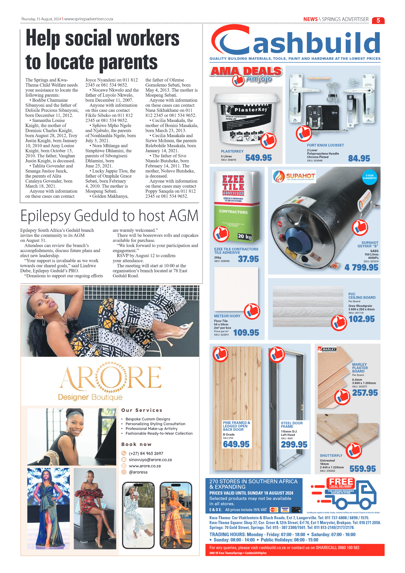 Springs Advertiser 15 August 2024 page 5