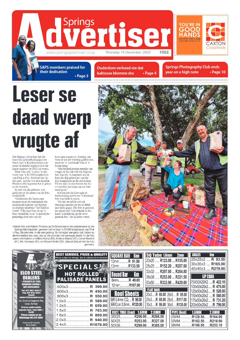 Springs Advertiser 15 Dec 2022 page 3