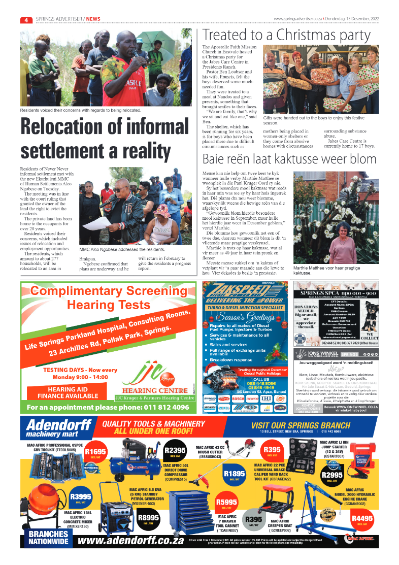 Springs Advertiser 15 Dec 2022 page 6