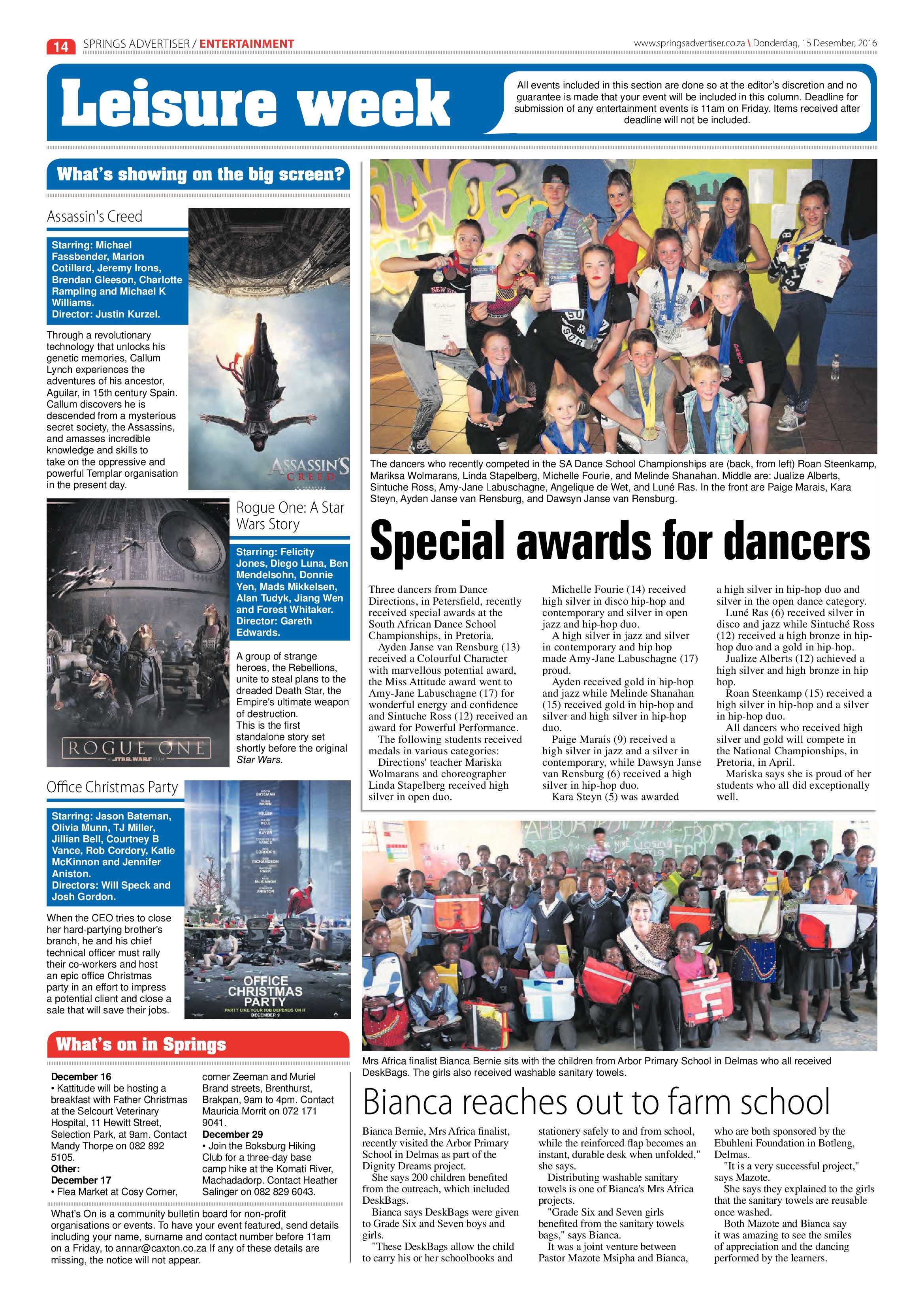 Springs Advertiser 15 December 2016 page 14