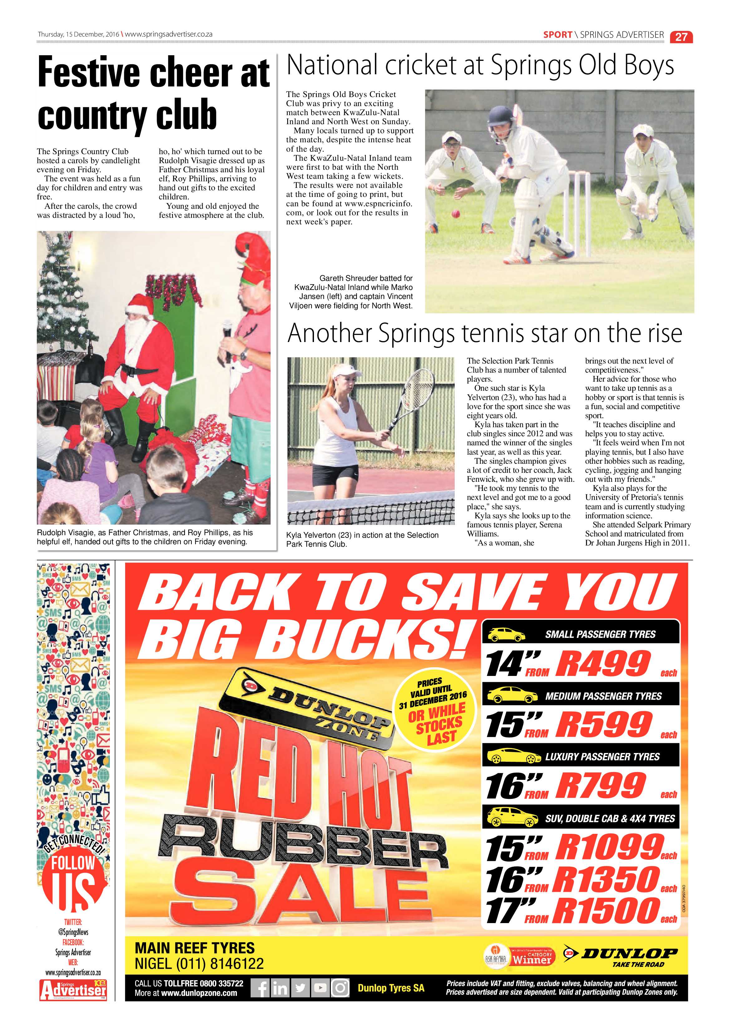 Springs Advertiser 15 December 2016 page 27