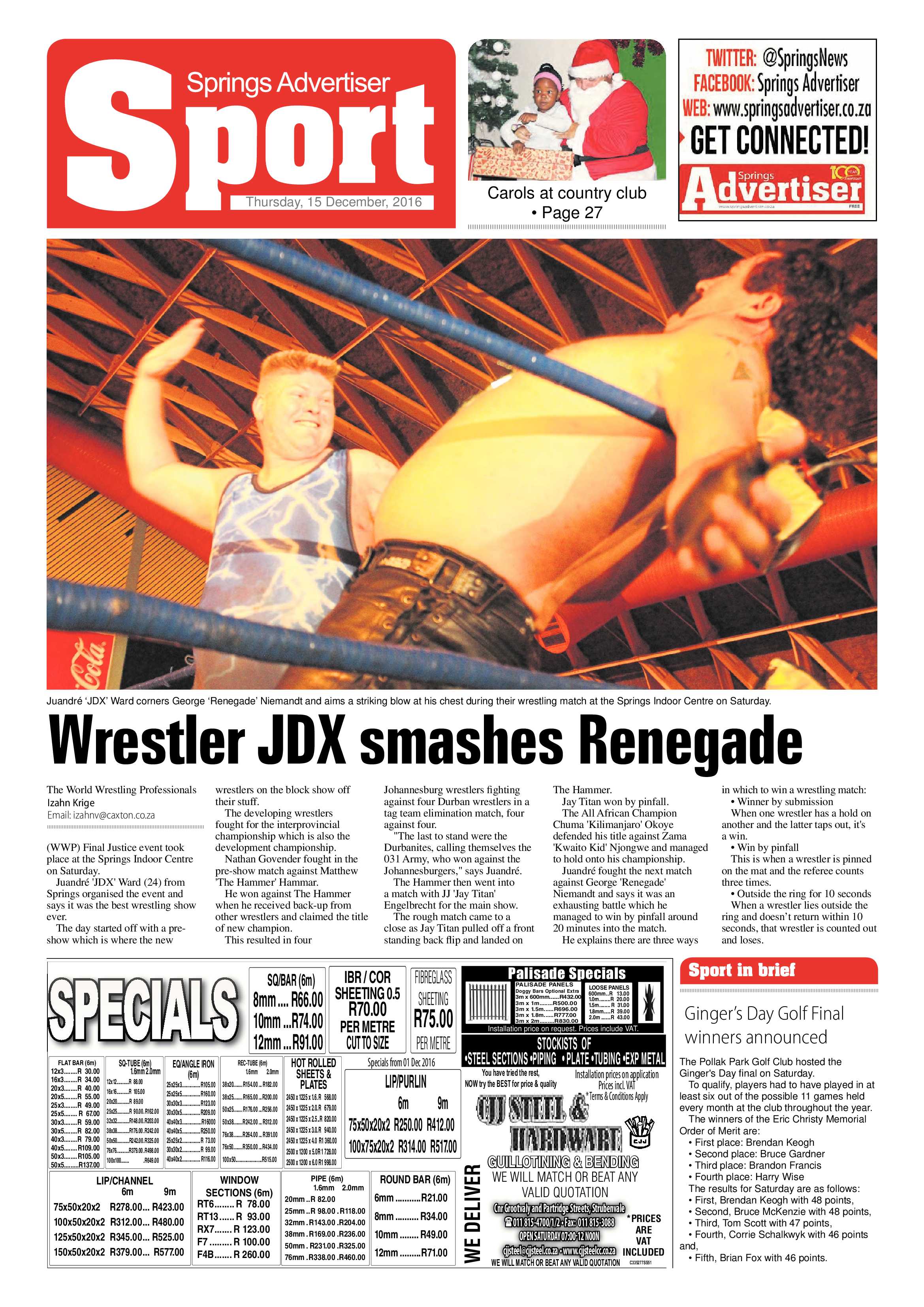 Springs Advertiser 15 December 2016 page 28