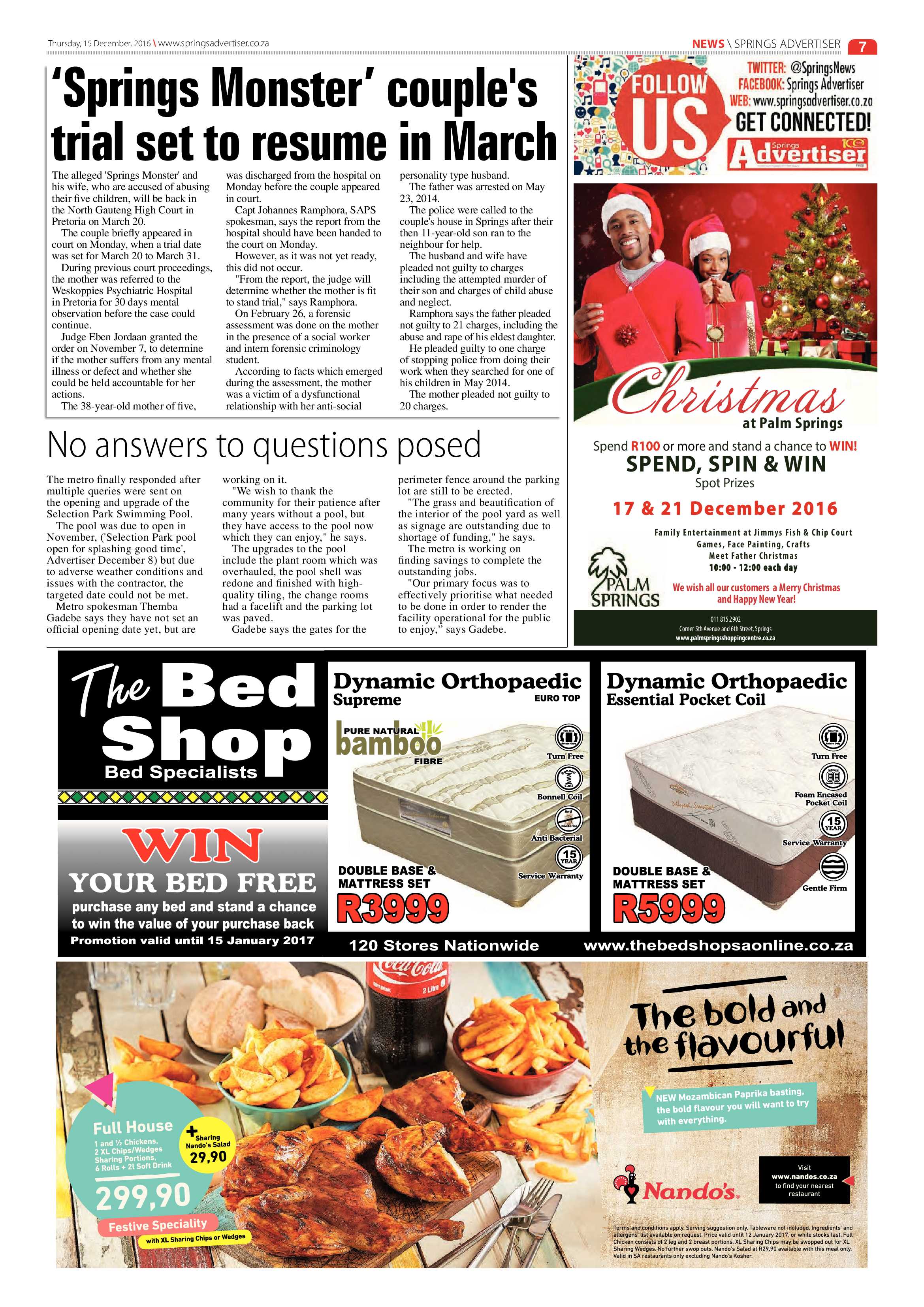 Springs Advertiser 15 December 2016 page 7
