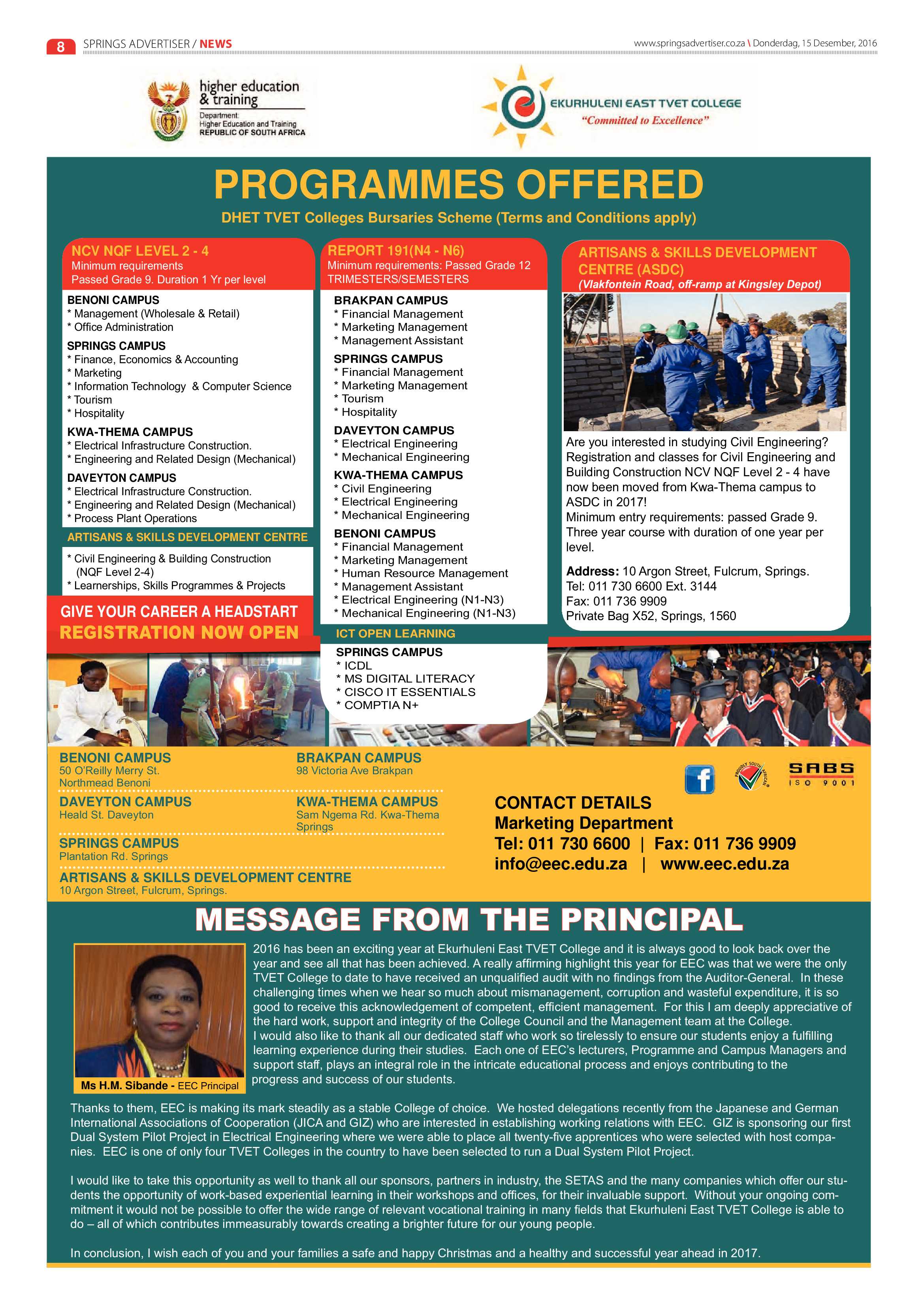 Springs Advertiser 15 December 2016 page 8