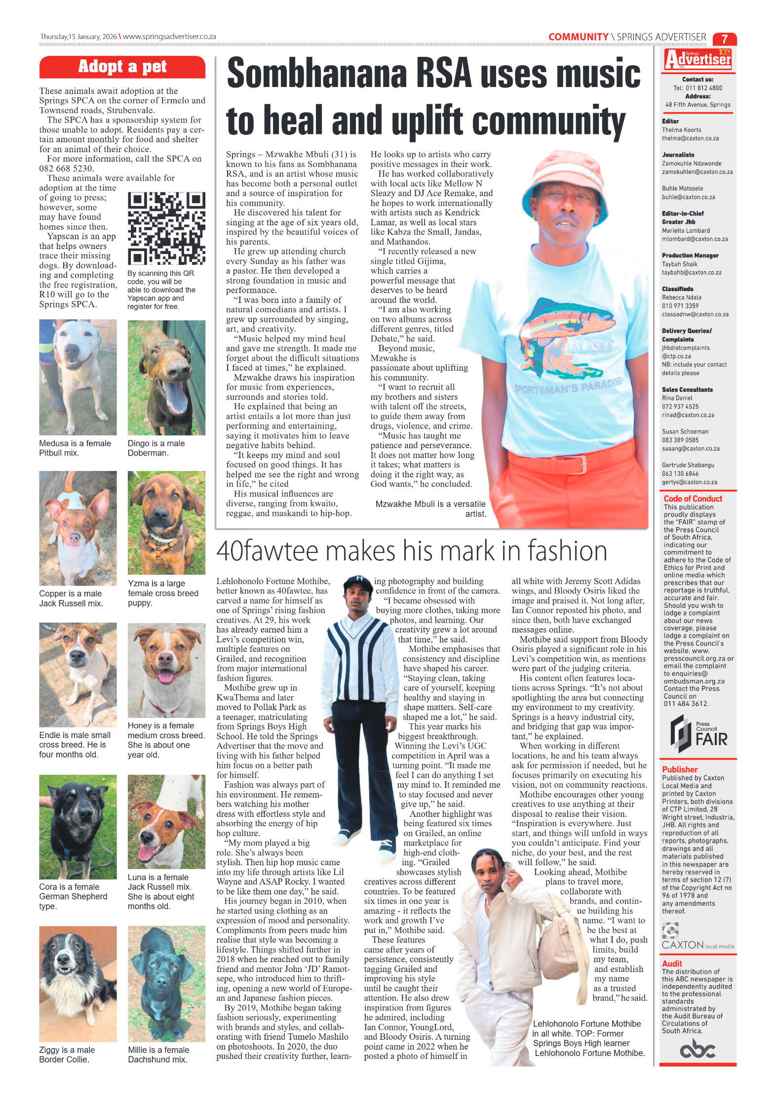 Springs Advertiser 15 January 2026 page 9