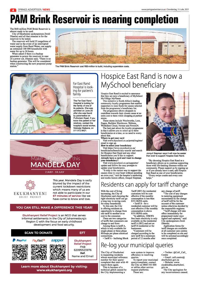 Springs Advertiser 15 July 2021 page 4