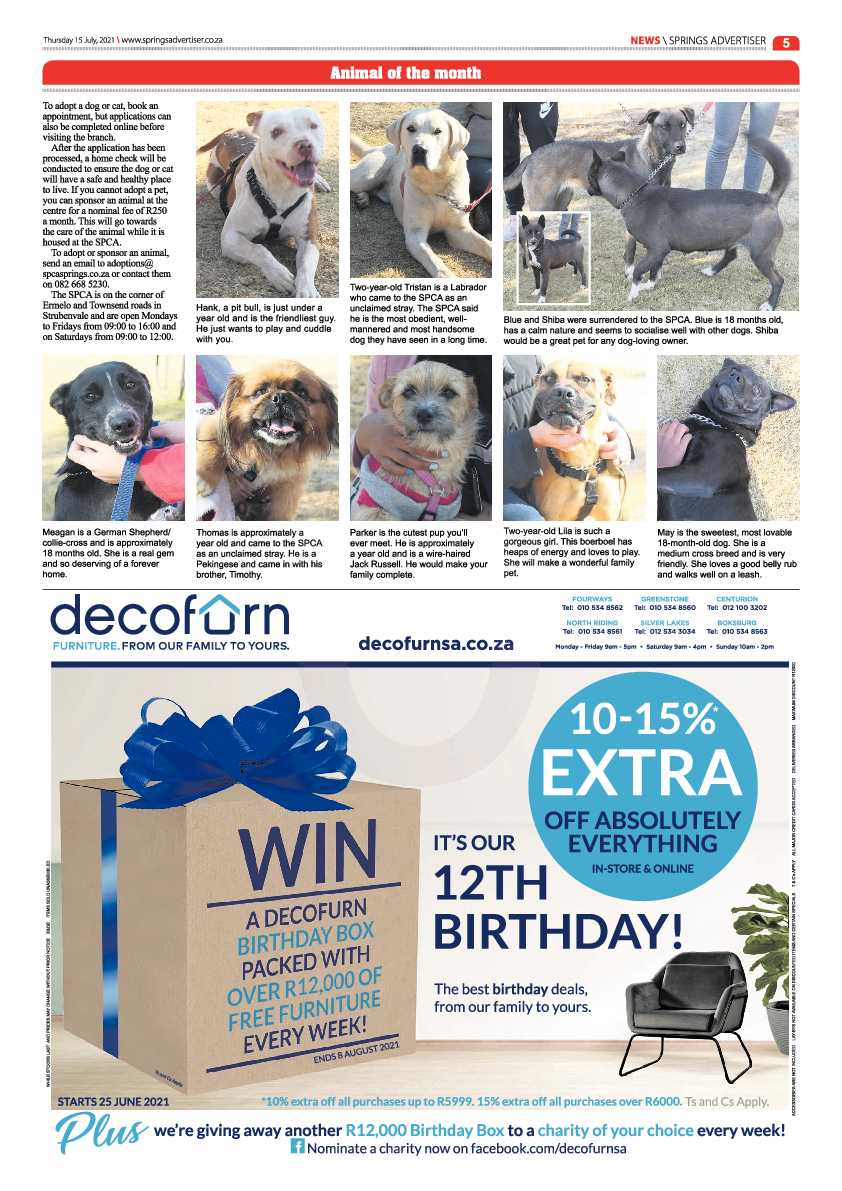Springs Advertiser 15 July 2021 page 5