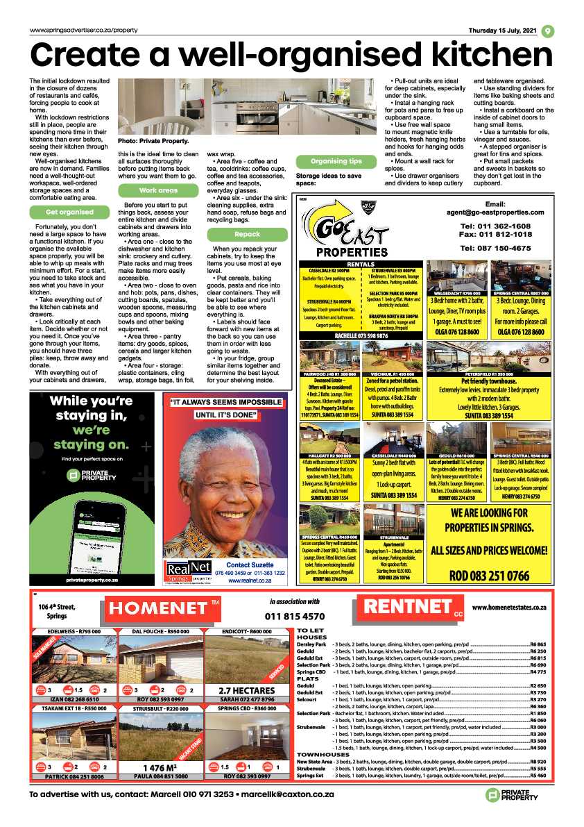 Springs Advertiser 15 July 2021 page 9