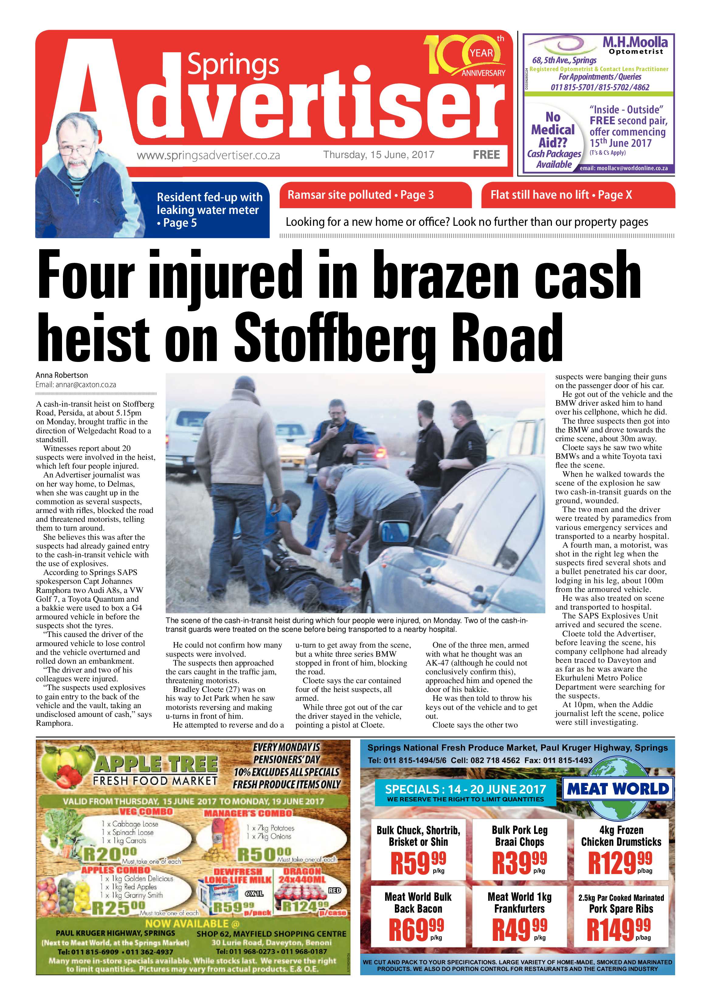 Springs Advertiser 15 June 2017 page 1