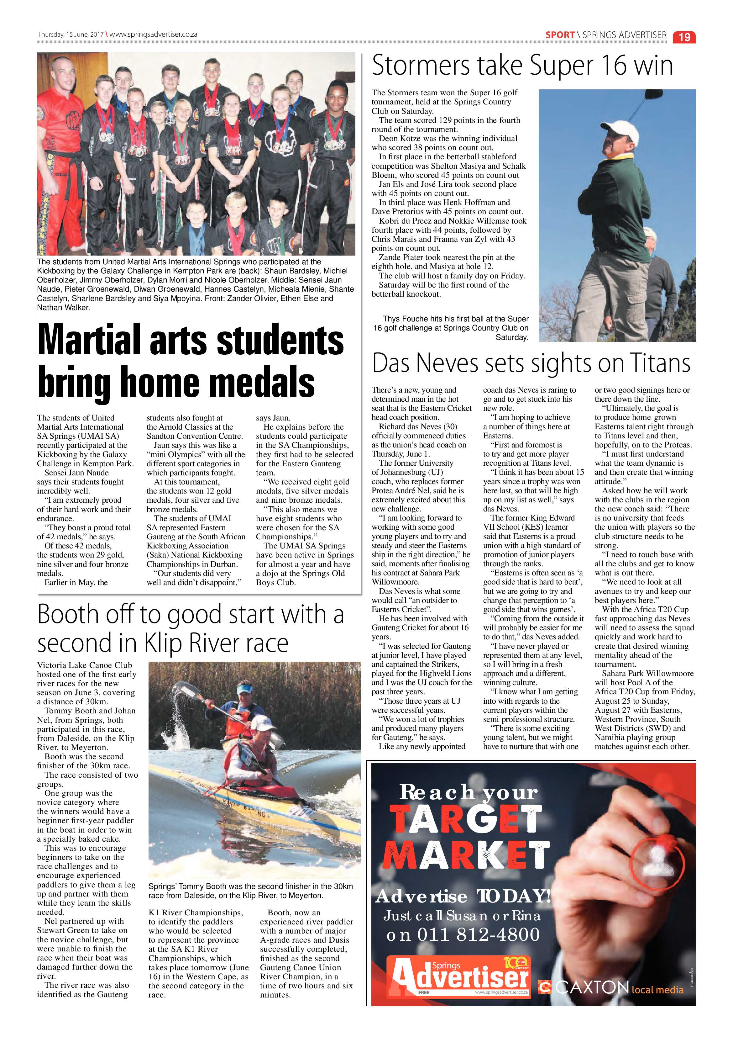 Springs Advertiser 15 June 2017 page 19