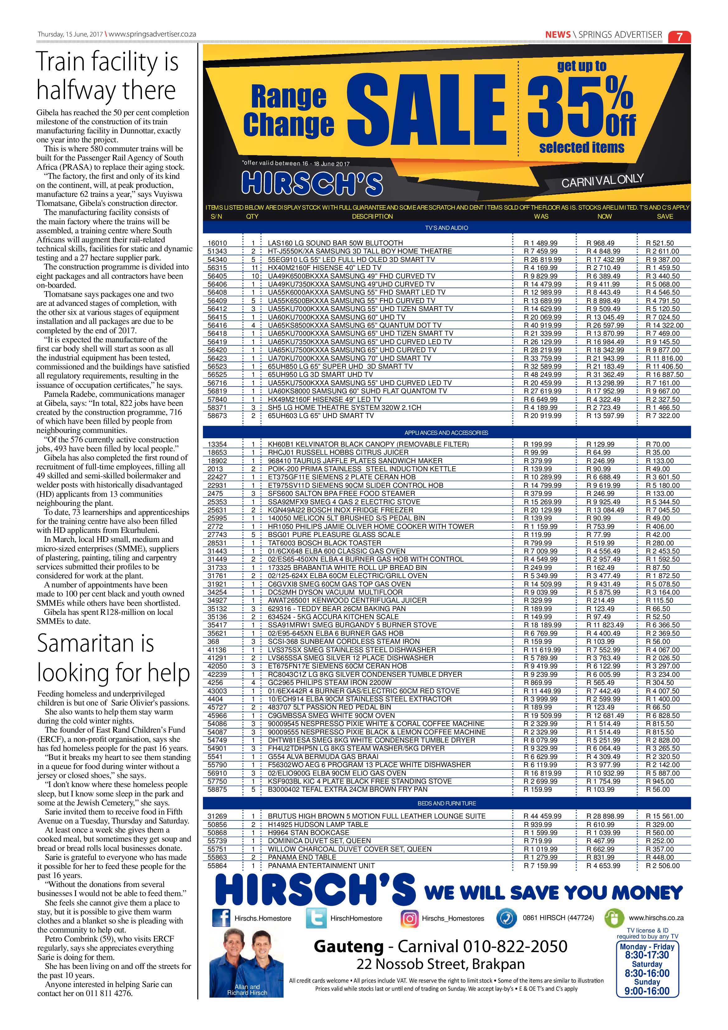Springs Advertiser 15 June 2017 page 7