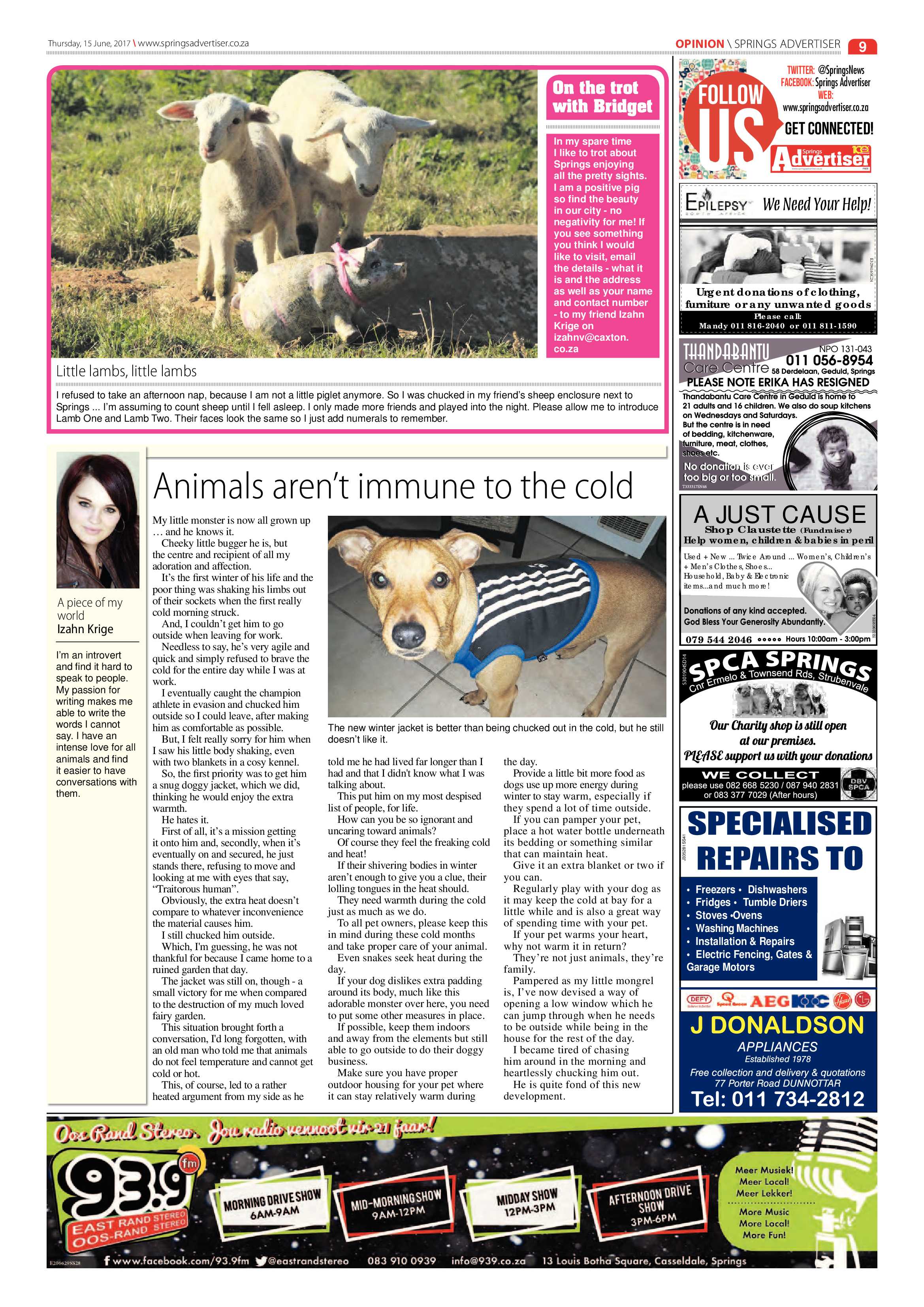 Springs Advertiser 15 June 2017 page 9
