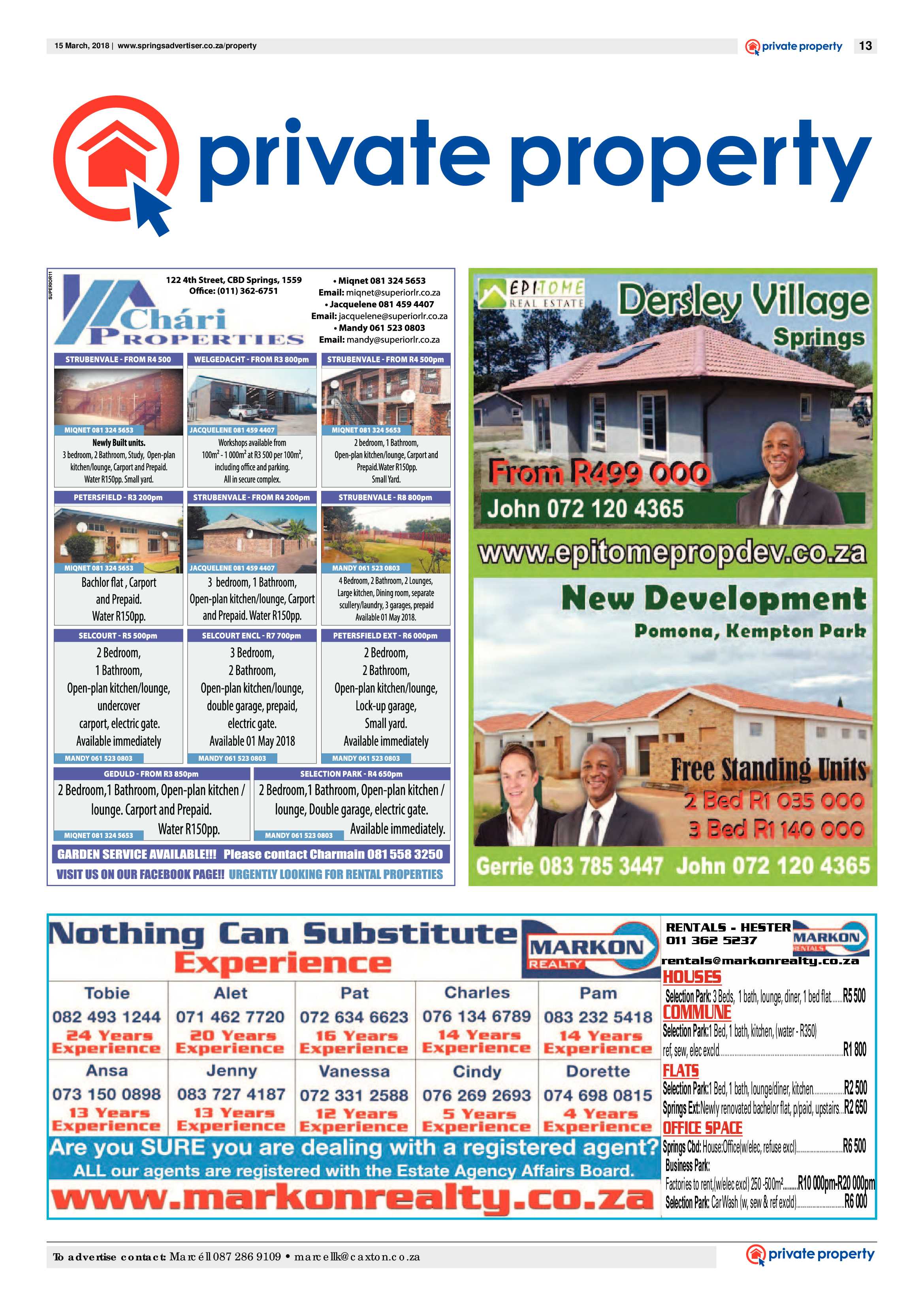 Springs Advertiser 15 March 2018 page 13