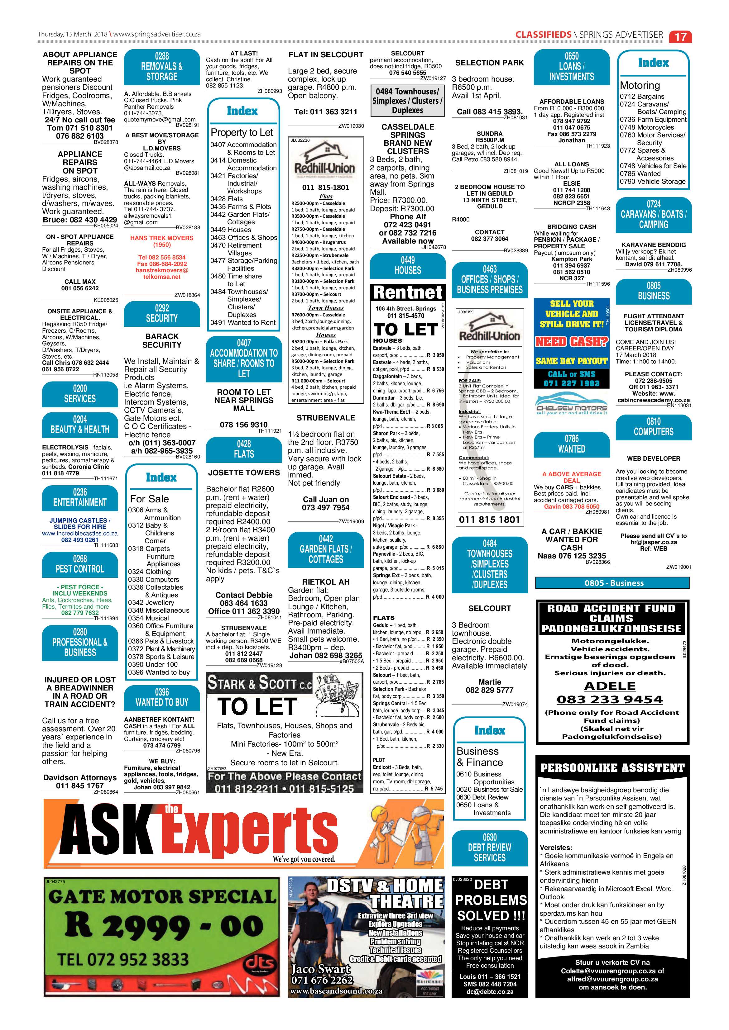 Springs Advertiser 15 March 2018 page 17
