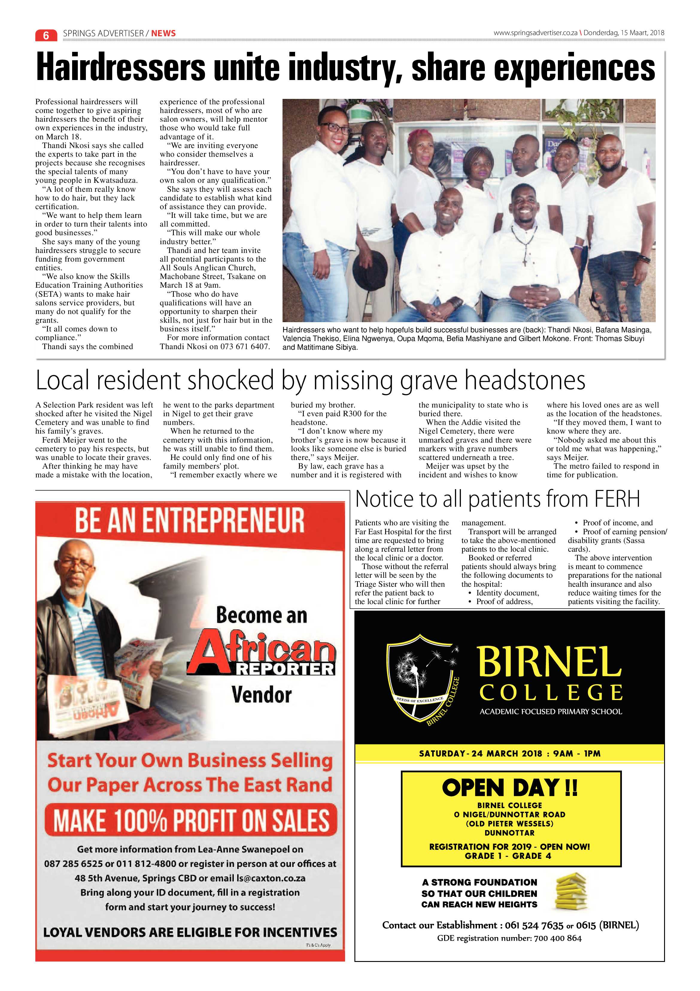 Springs Advertiser 15 March 2018 page 6