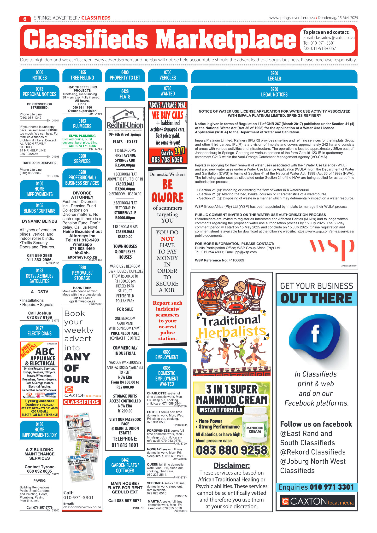 Springs Advertiser 15 May 2025 page 8