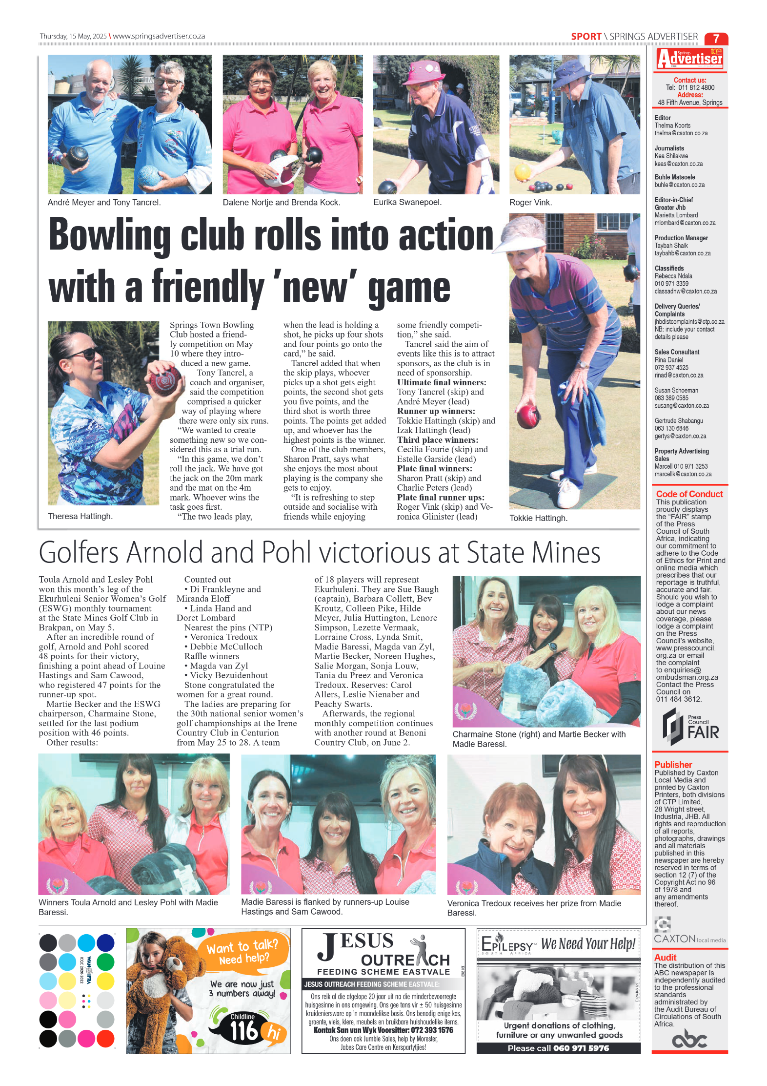 Springs Advertiser 15 May 2025 page 9